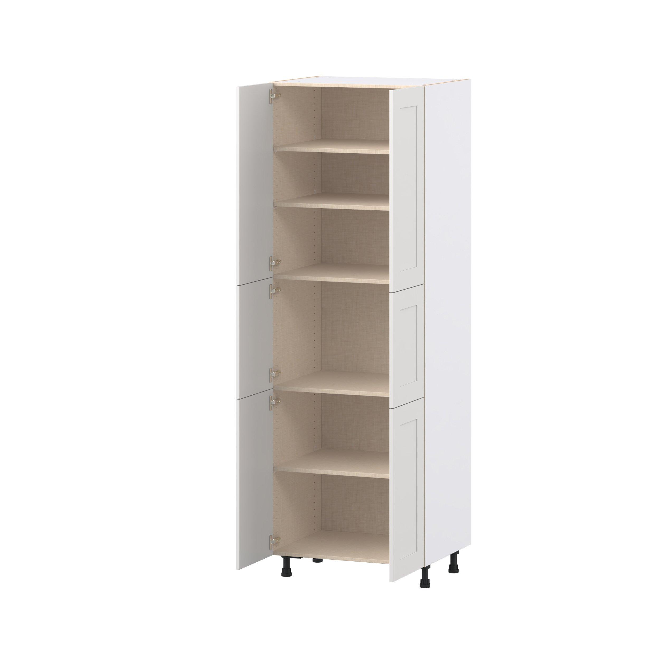 Candler 30 in. Painted Warm White Door Pantry Cabinet