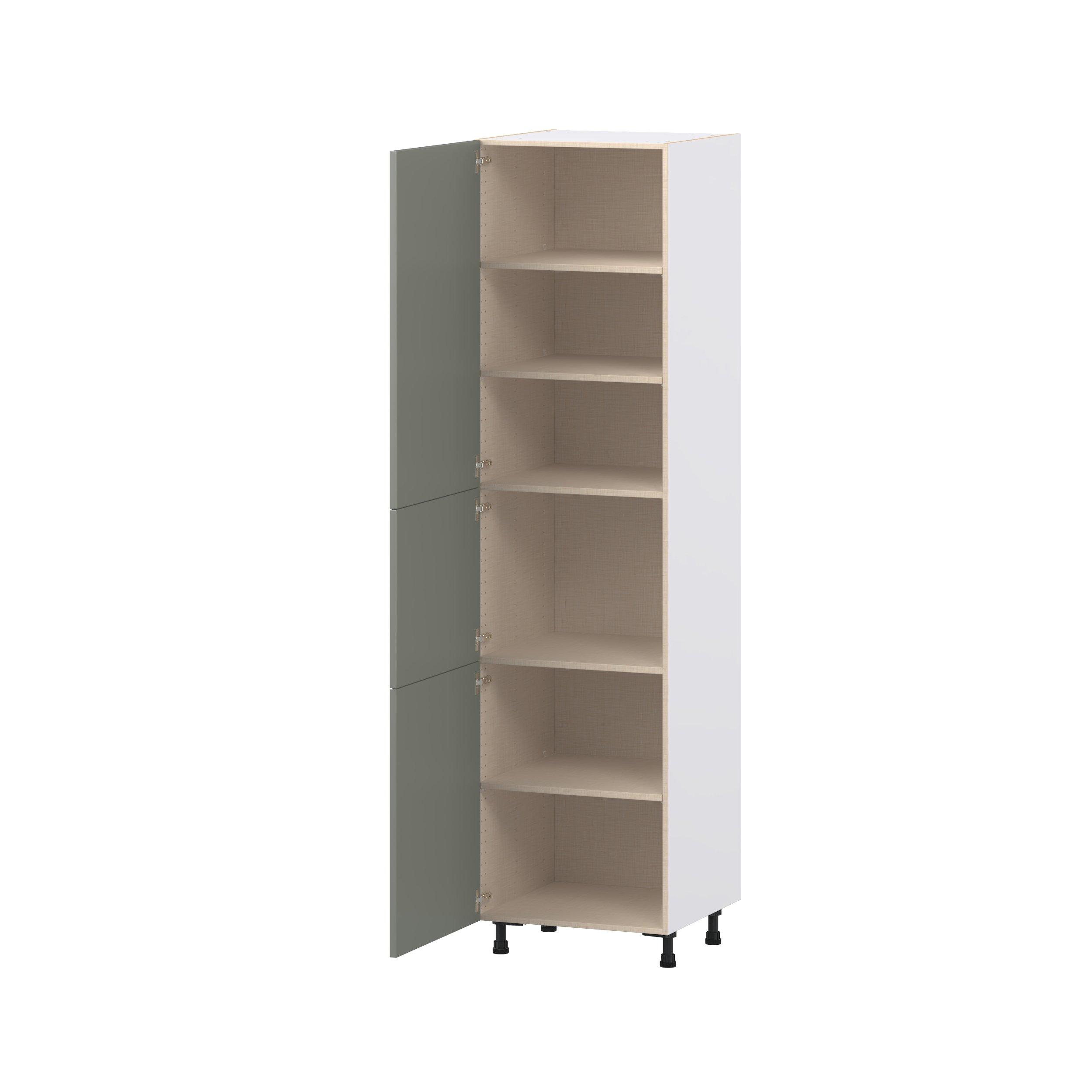 Linden 24 in. Painted Moss Green Door Pantry Cabinet