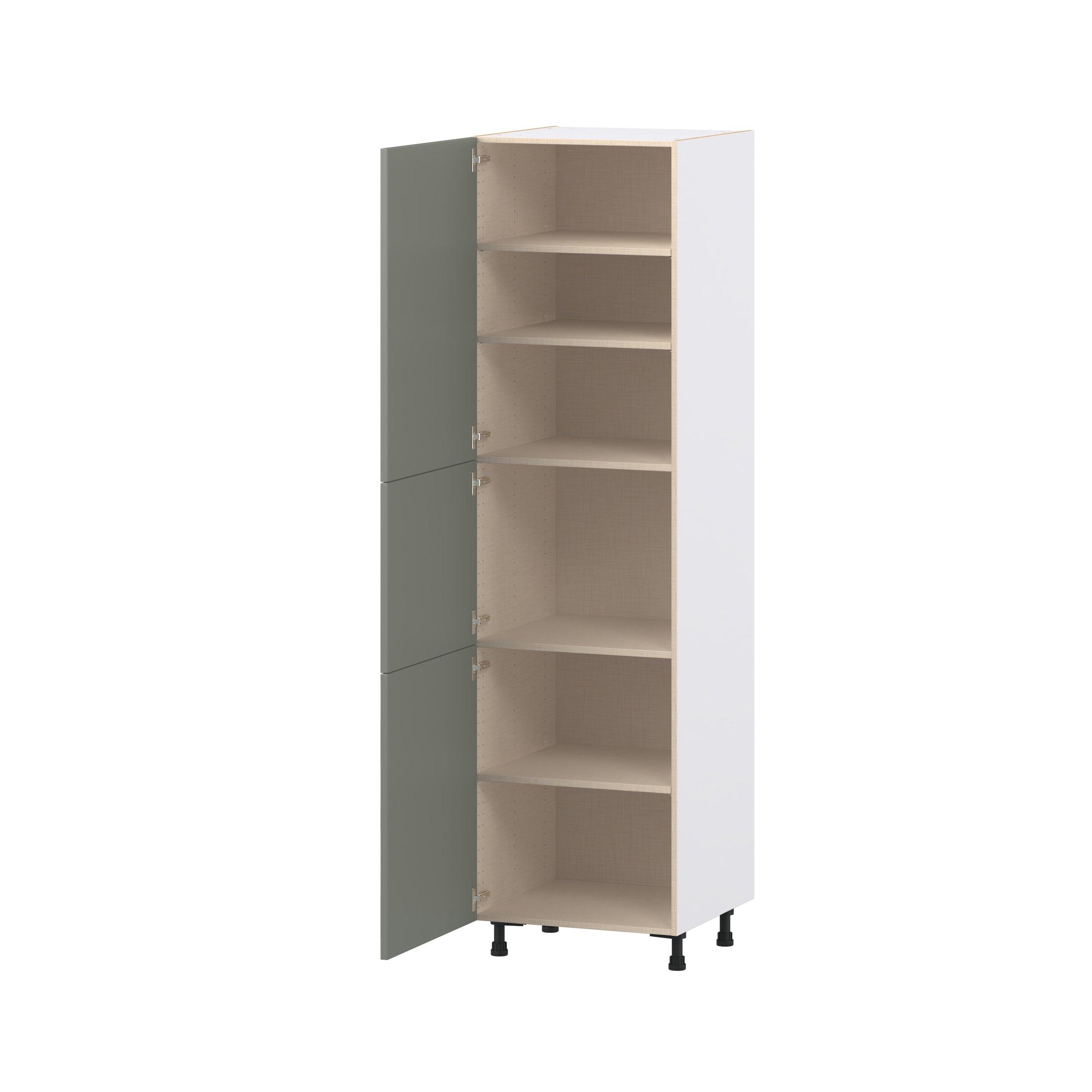 Linden 24 in. Painted Moss Green Door Pantry Cabinet