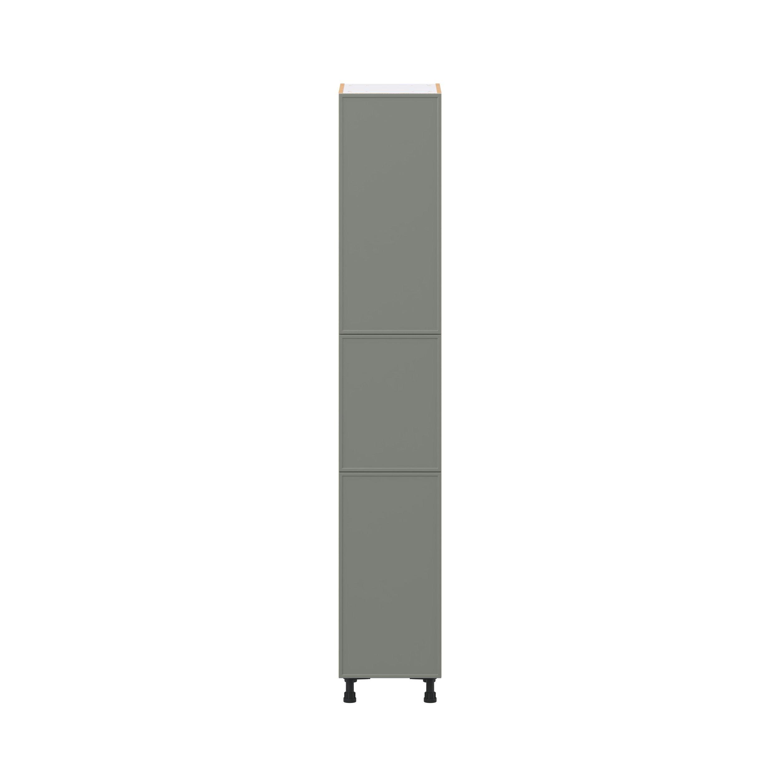 Linden 15 in. Painted Moss Green Door Pantry Cabinet