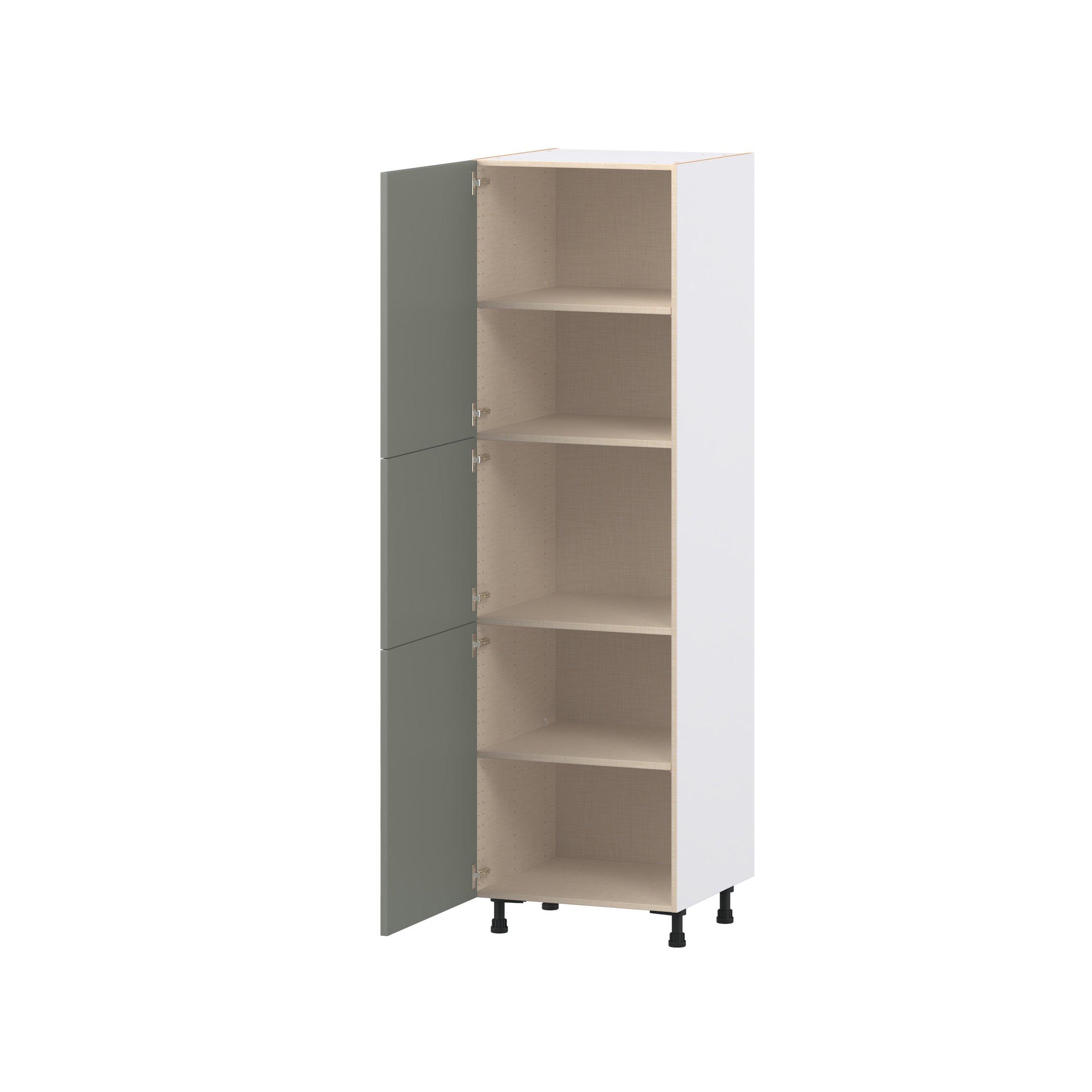 Linden 24 in. Painted Moss Green Door Pantry Cabinet