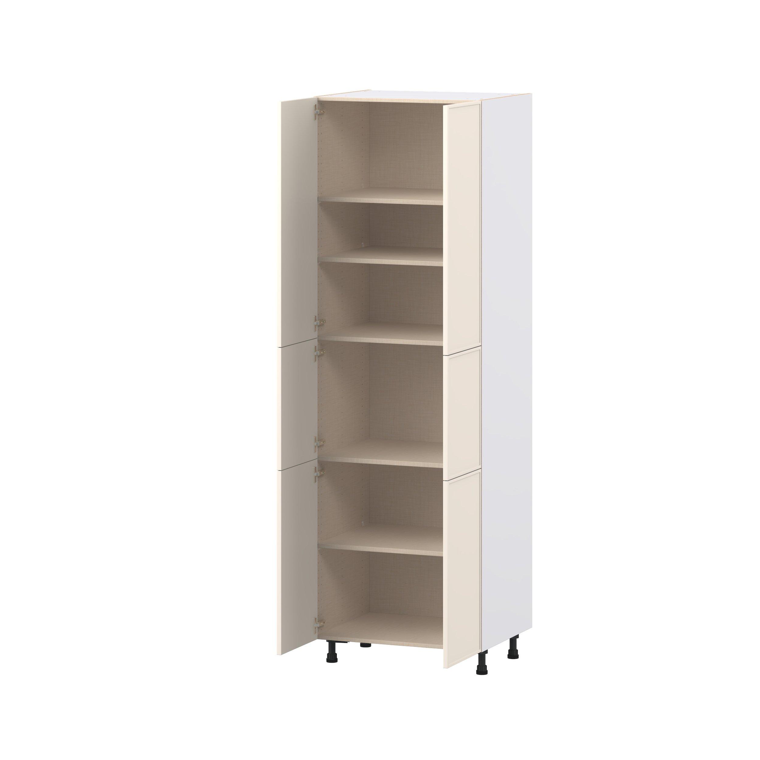 Linden 30 in. Painted Washed Linen Door Pantry Cabinet