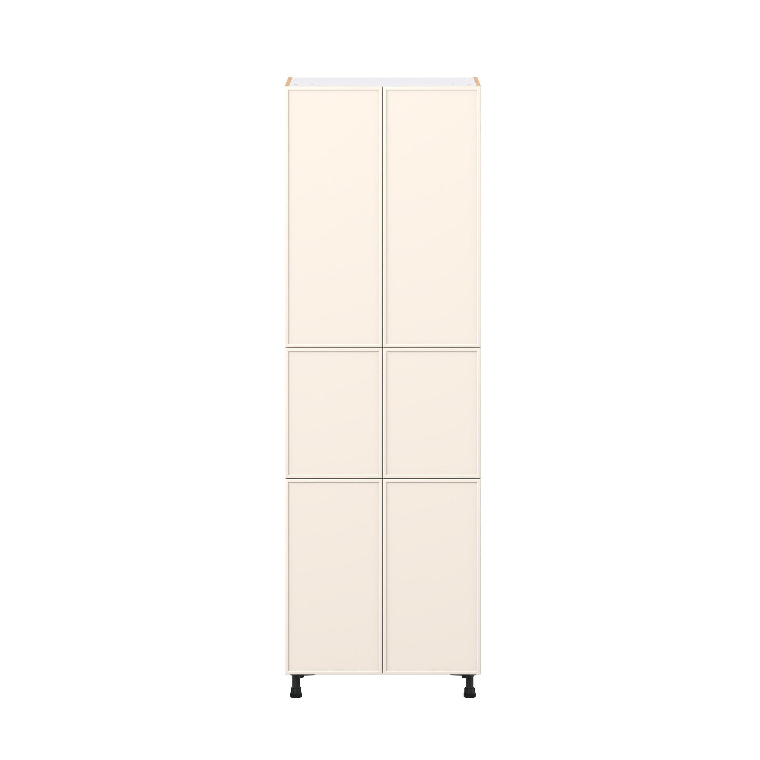 Linden 30 in. Painted Washed Linen Door Pantry Cabinet