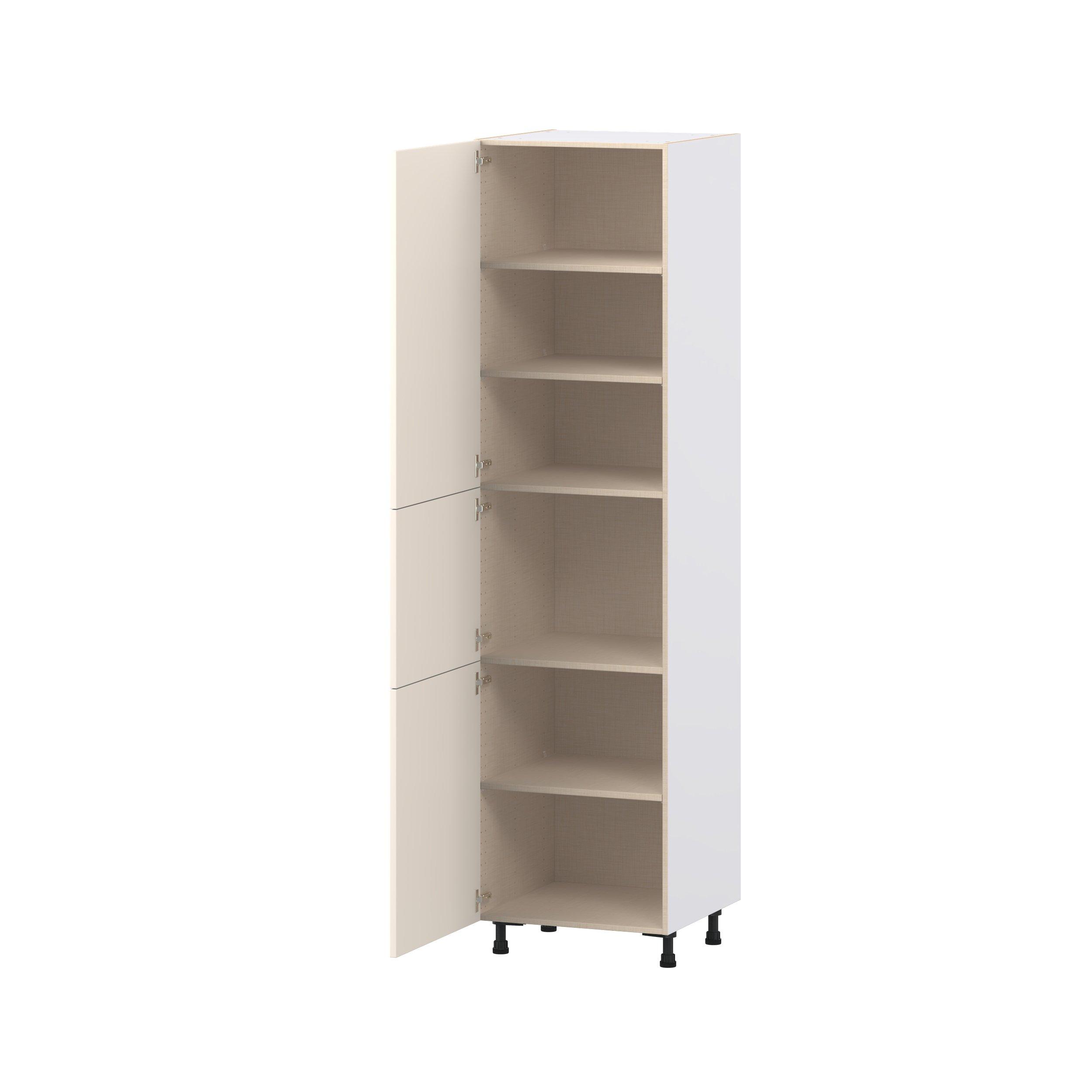 Linden 24 in. Painted Washed Linen Door Pantry Cabinet