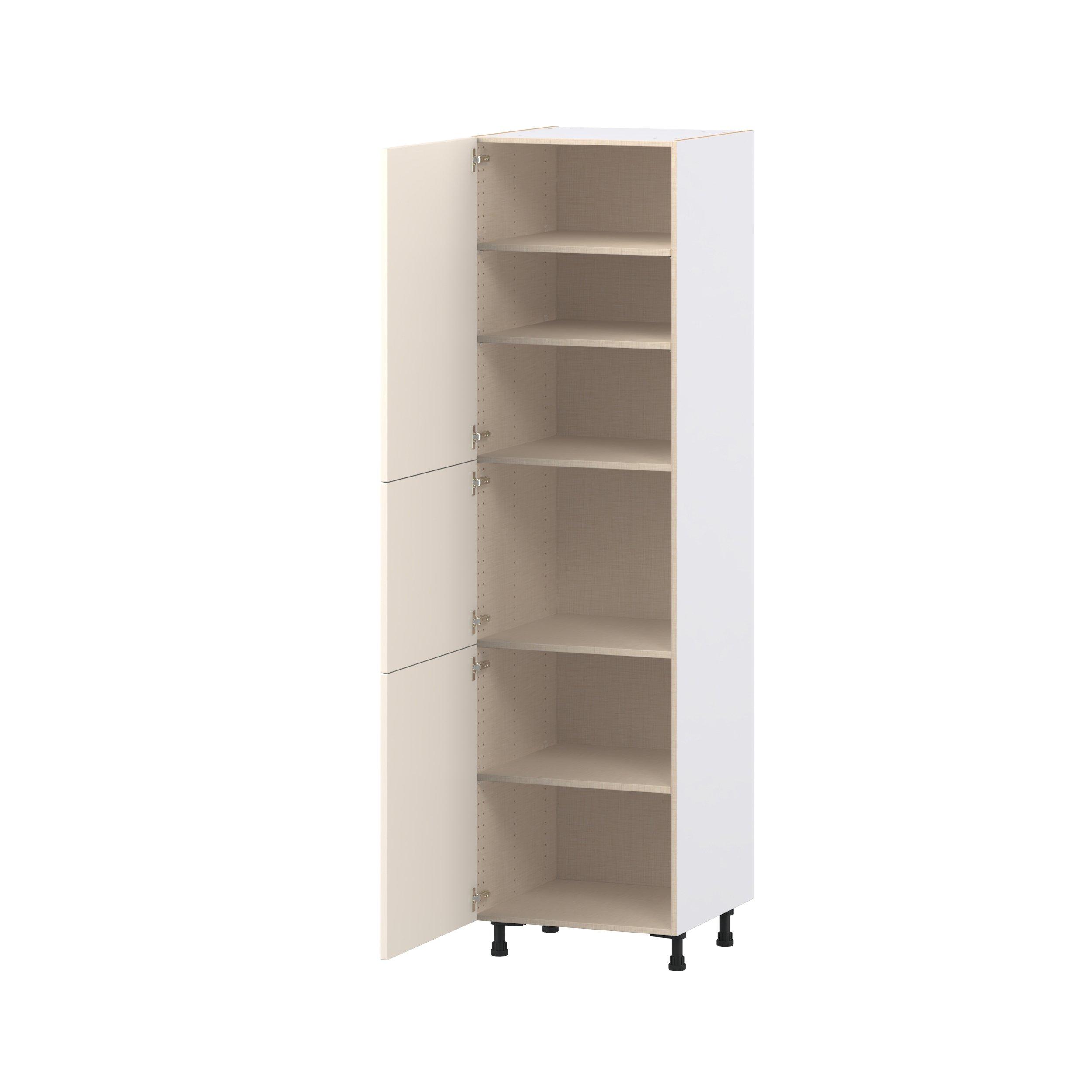 Linden 24 in. Painted Washed Linen Door Pantry Cabinet