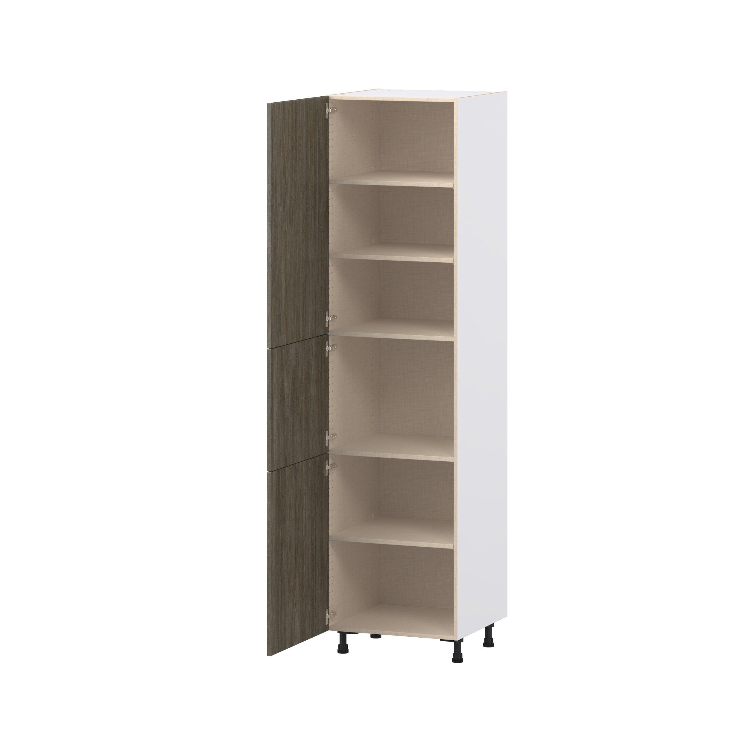 Glenwood 24 in. Burnt Walnut Door Pantry Cabinet