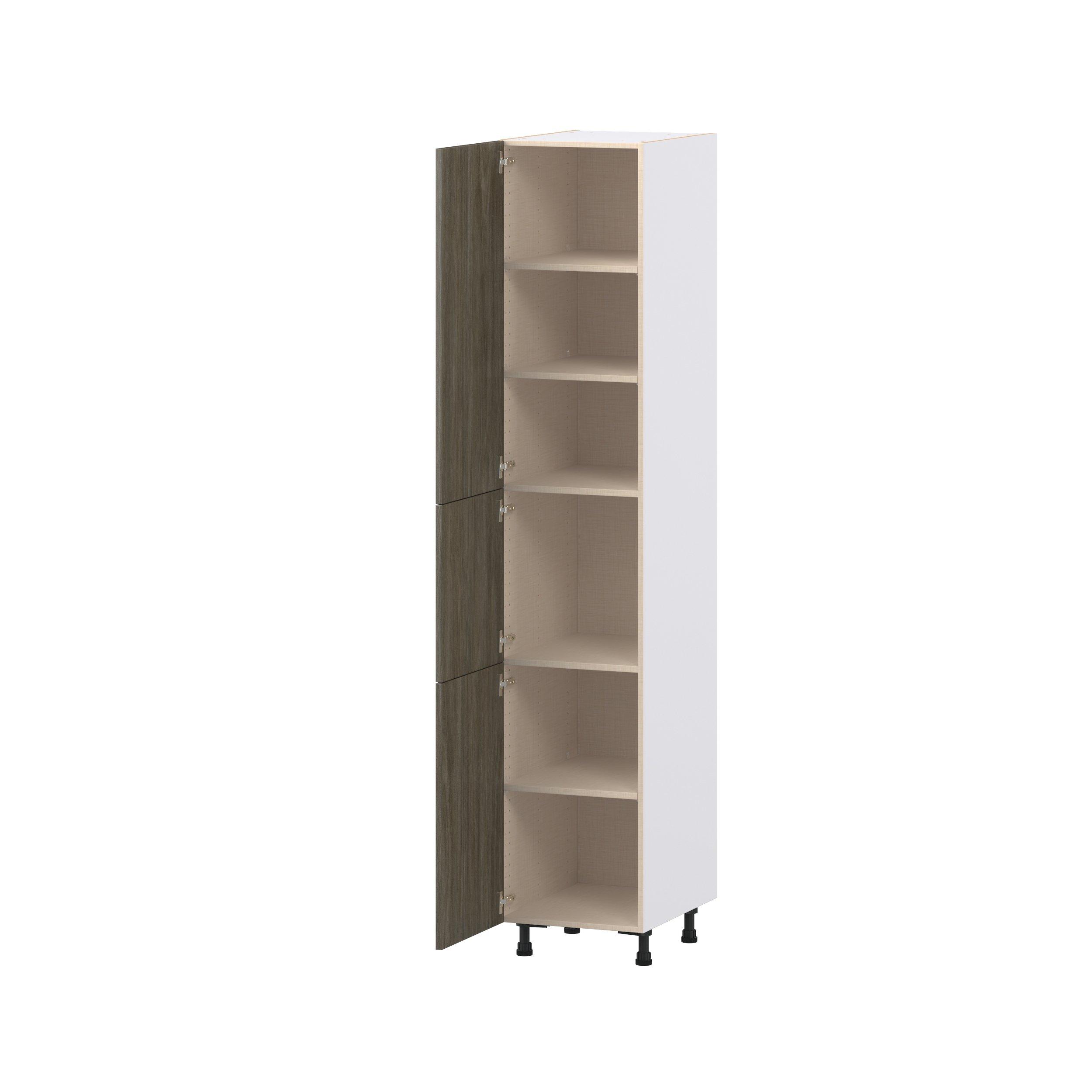 Glenwood 18 in. Burnt Walnut Door Pantry Cabinet