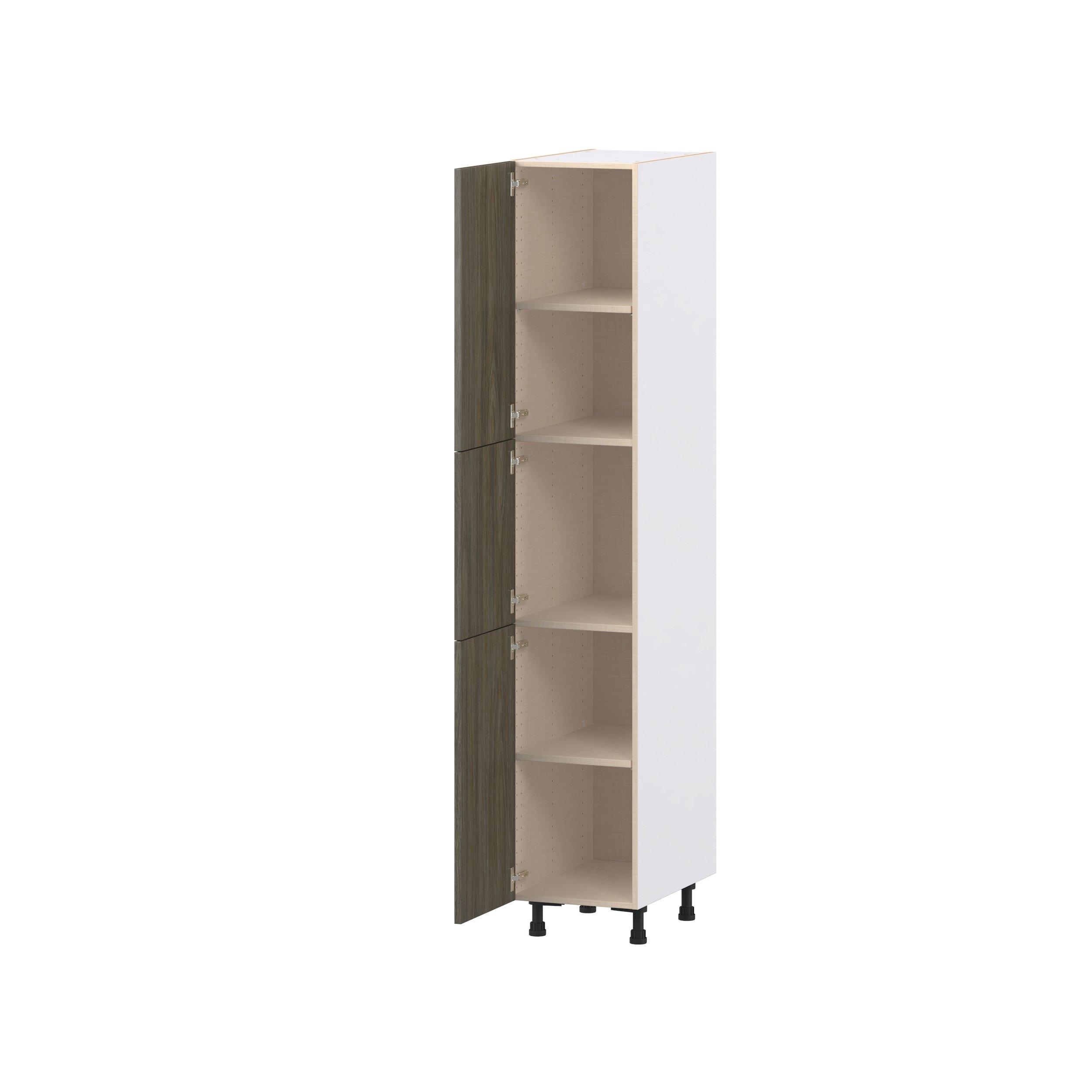 Glenwood 15 in. Burnt Walnut Door Pantry Cabinet