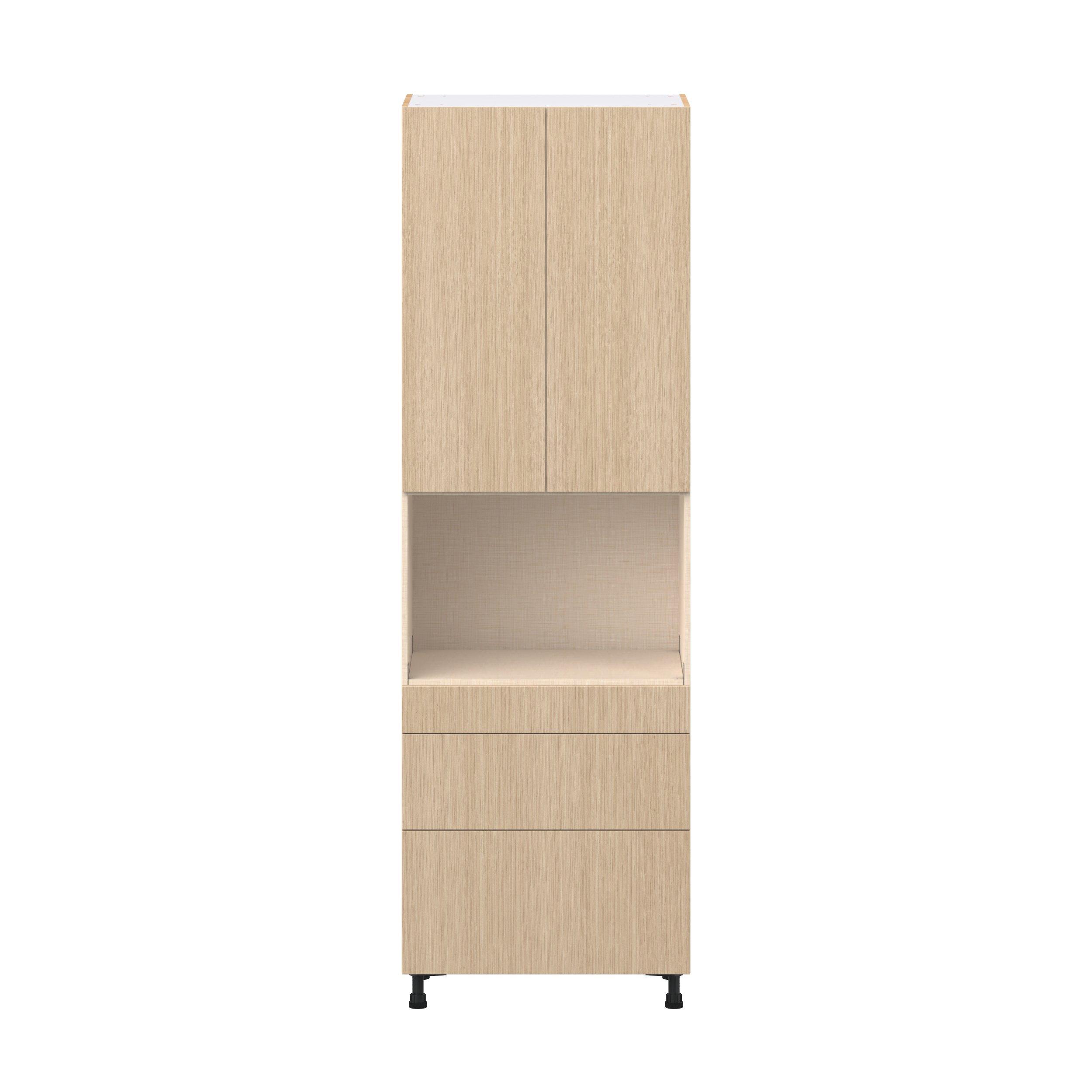 Glenwood 30 in. Mojavi Oak Door and Drawer Microwave Pantry Cabinet