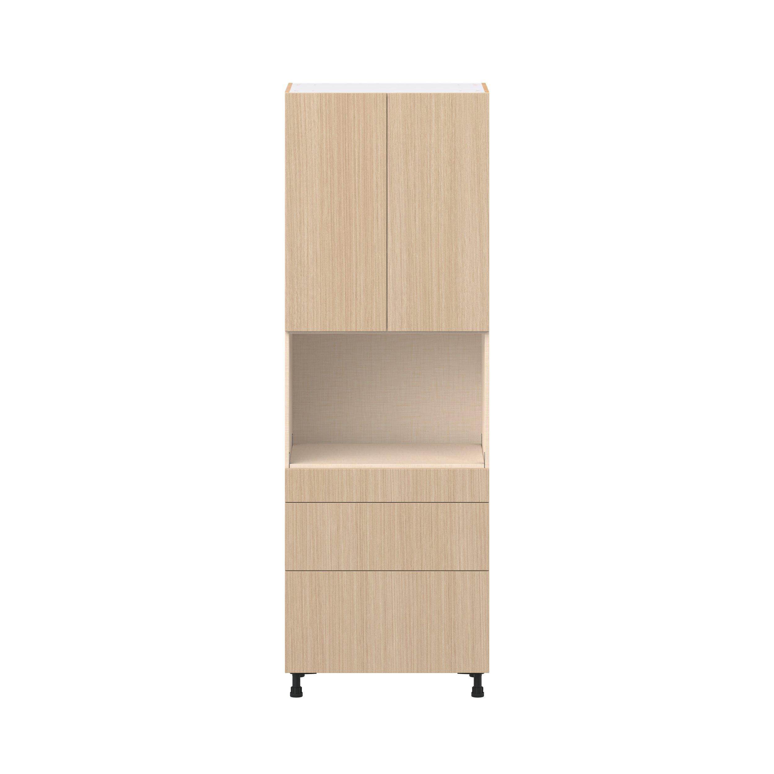 Glenwood 30 in. Mojavi Oak Door and Drawer Microwave Pantry Cabinet