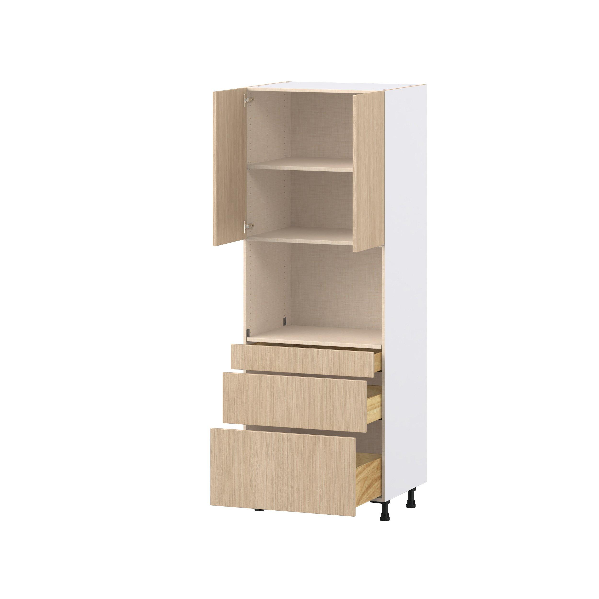 Glenwood 30 in. Mojavi Oak Door and Drawer Microwave Pantry Cabinet