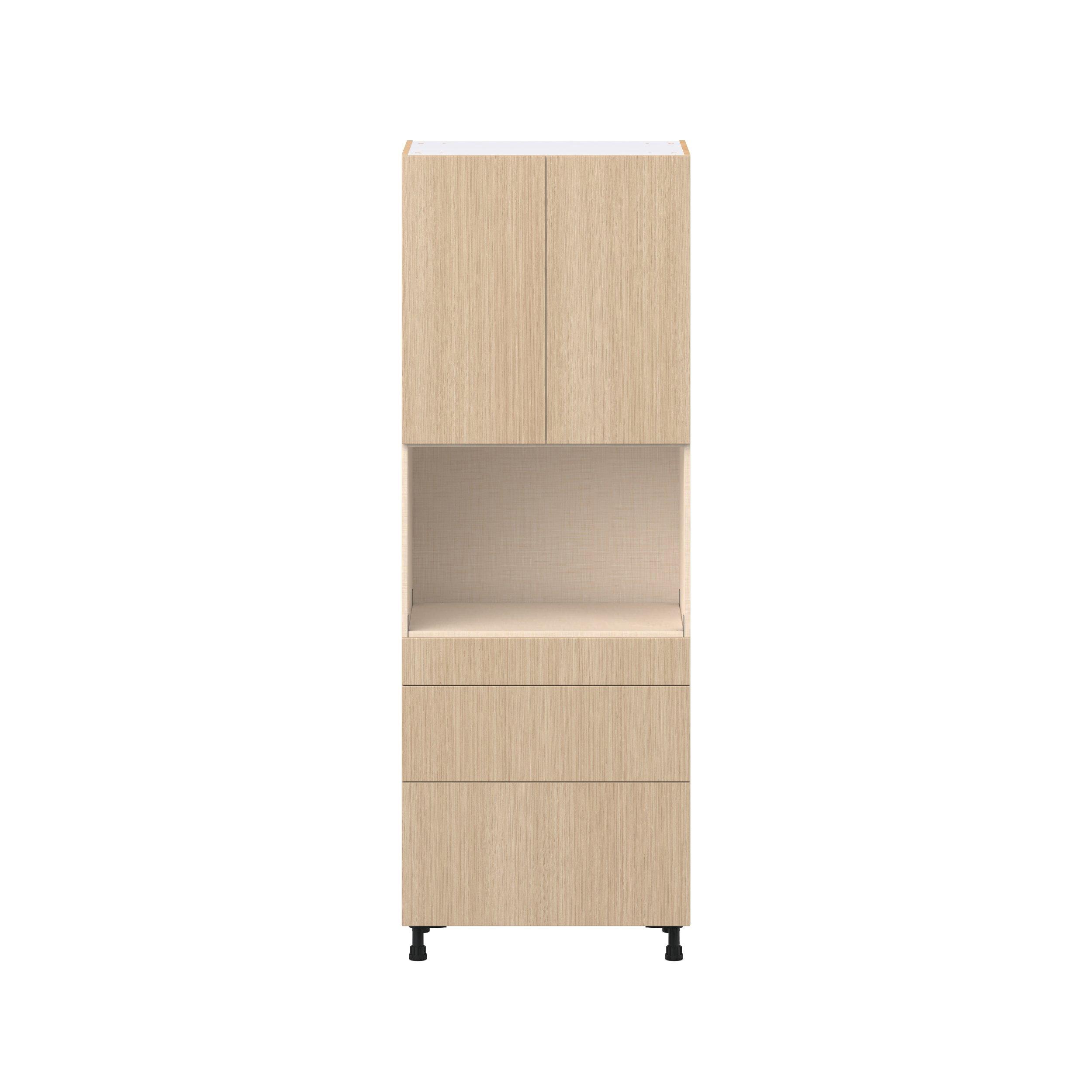 Glenwood 30 in. Mojavi Oak Door and Drawer Microwave Pantry Cabinet