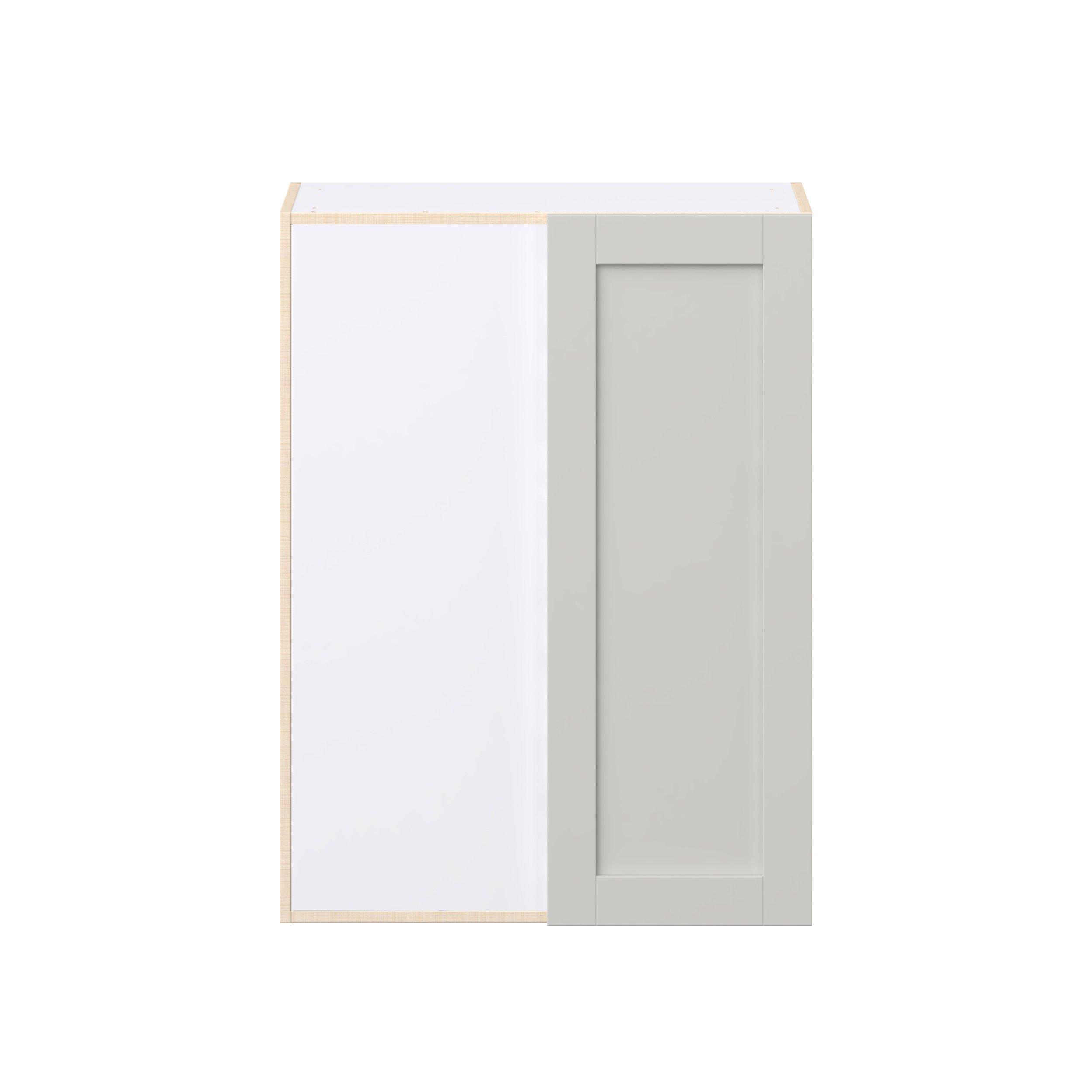 Summerhill 30 in. Light Gray Left Blind Corner Wall Cabinet