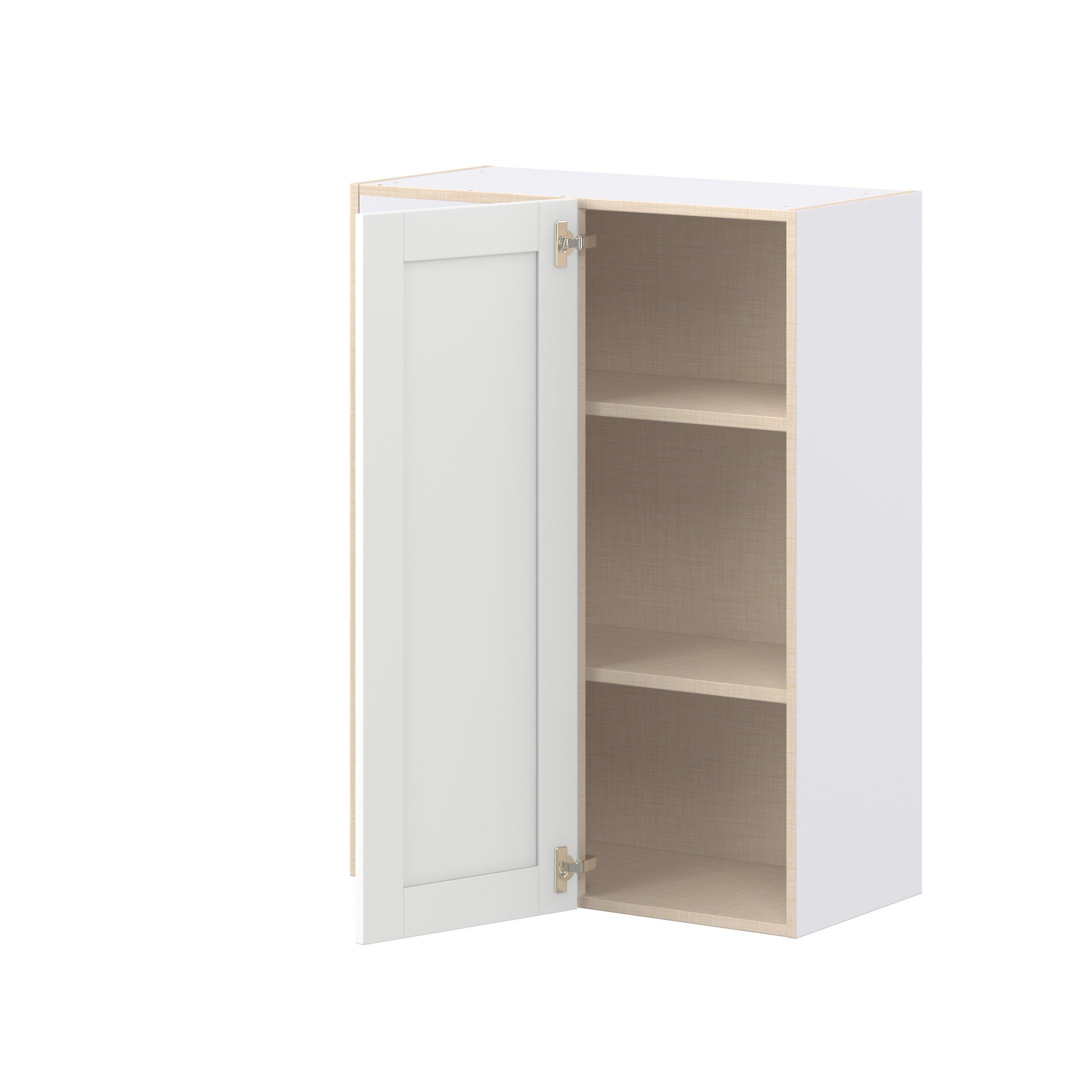 Summerhill 30 in. Bright White Left Blind Corner Wall Cabinet