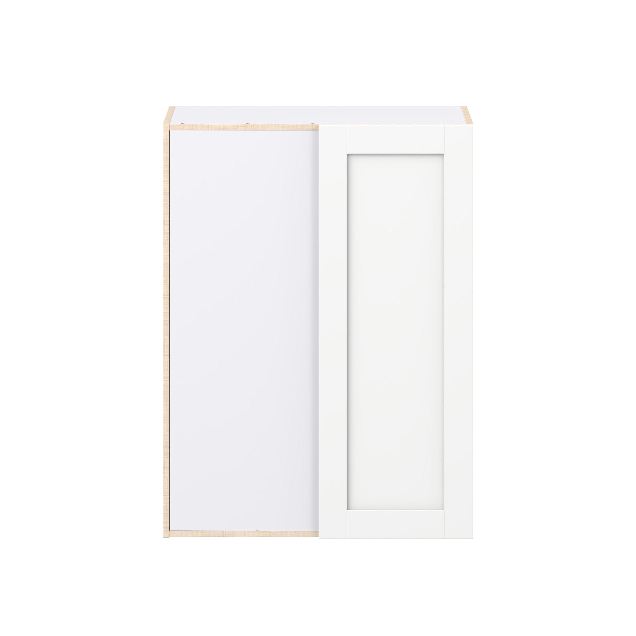 Summerhill 30 in. Bright White Left Blind Corner Wall Cabinet
