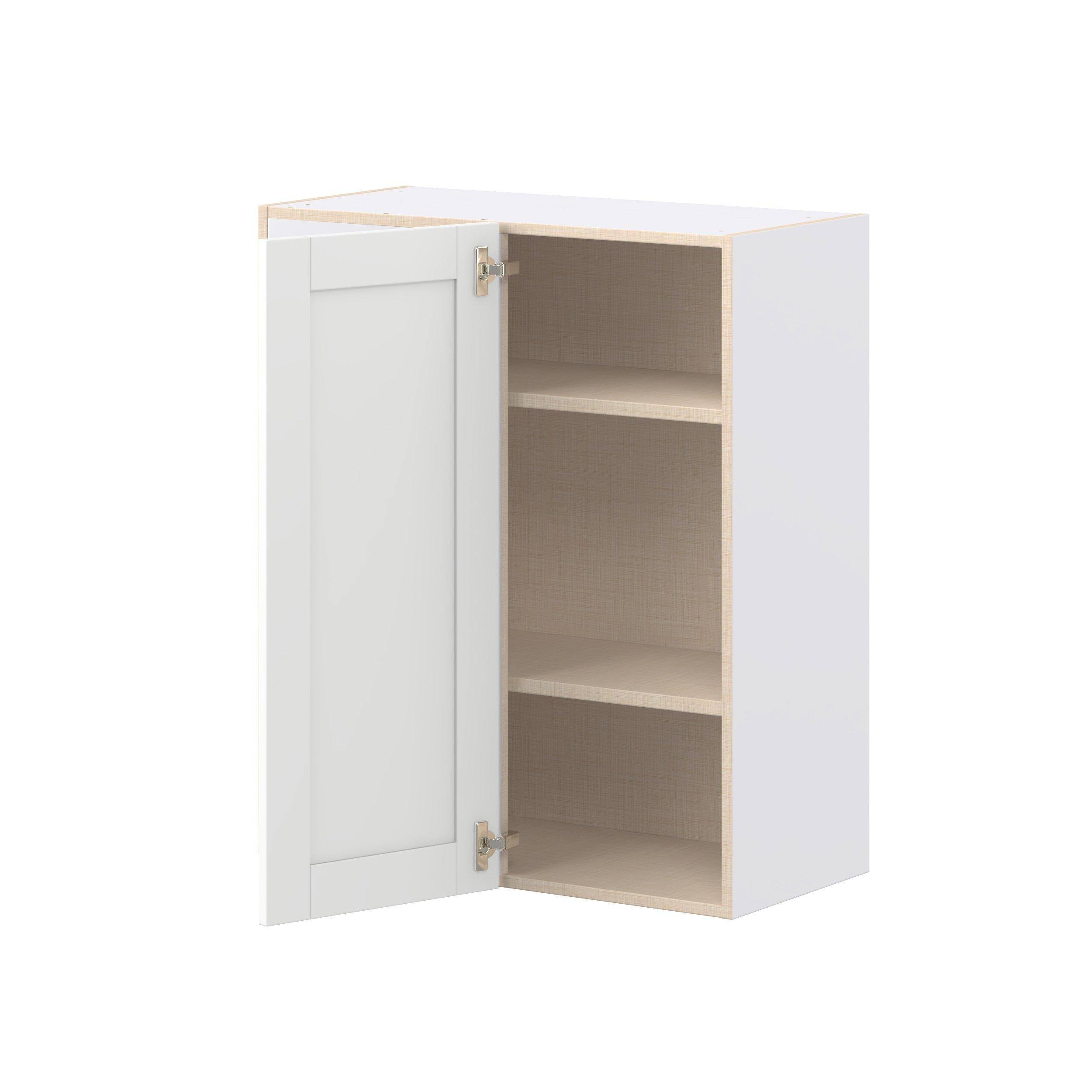 Summerhill 30 in. Bright White Left Blind Corner Wall Cabinet