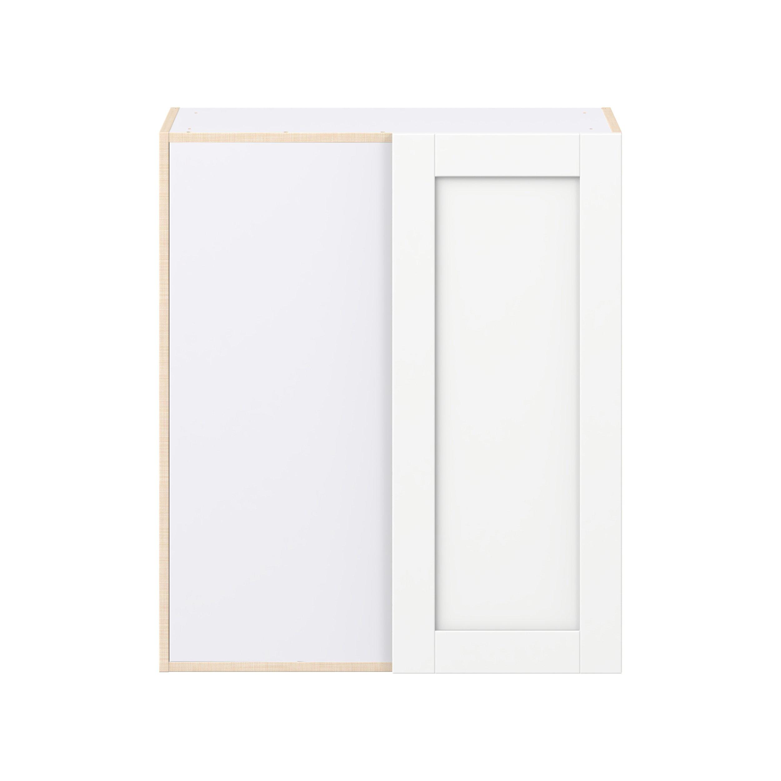 Summerhill 30 in. Bright White Left Blind Corner Wall Cabinet