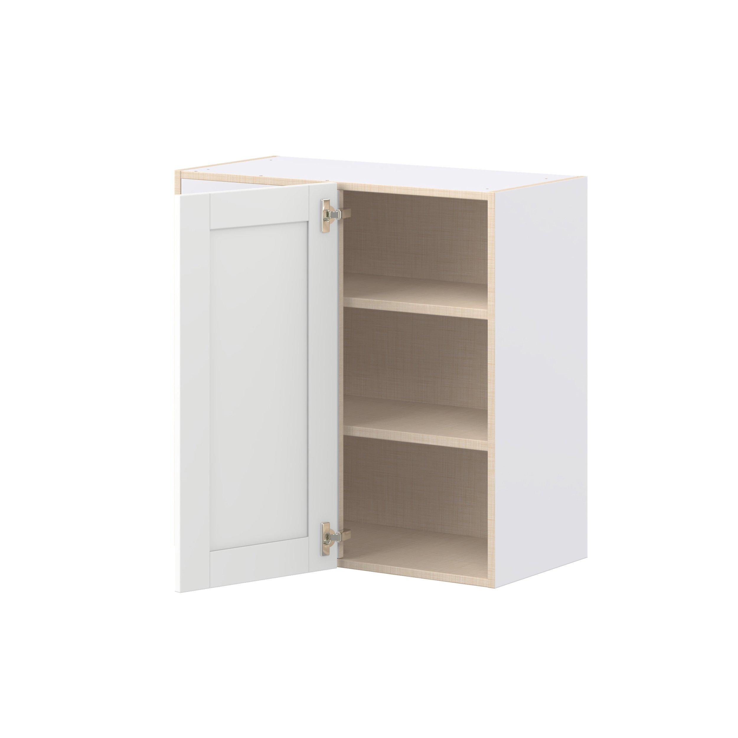 Summerhill 30 in. Bright White Left Blind Corner Wall Cabinet