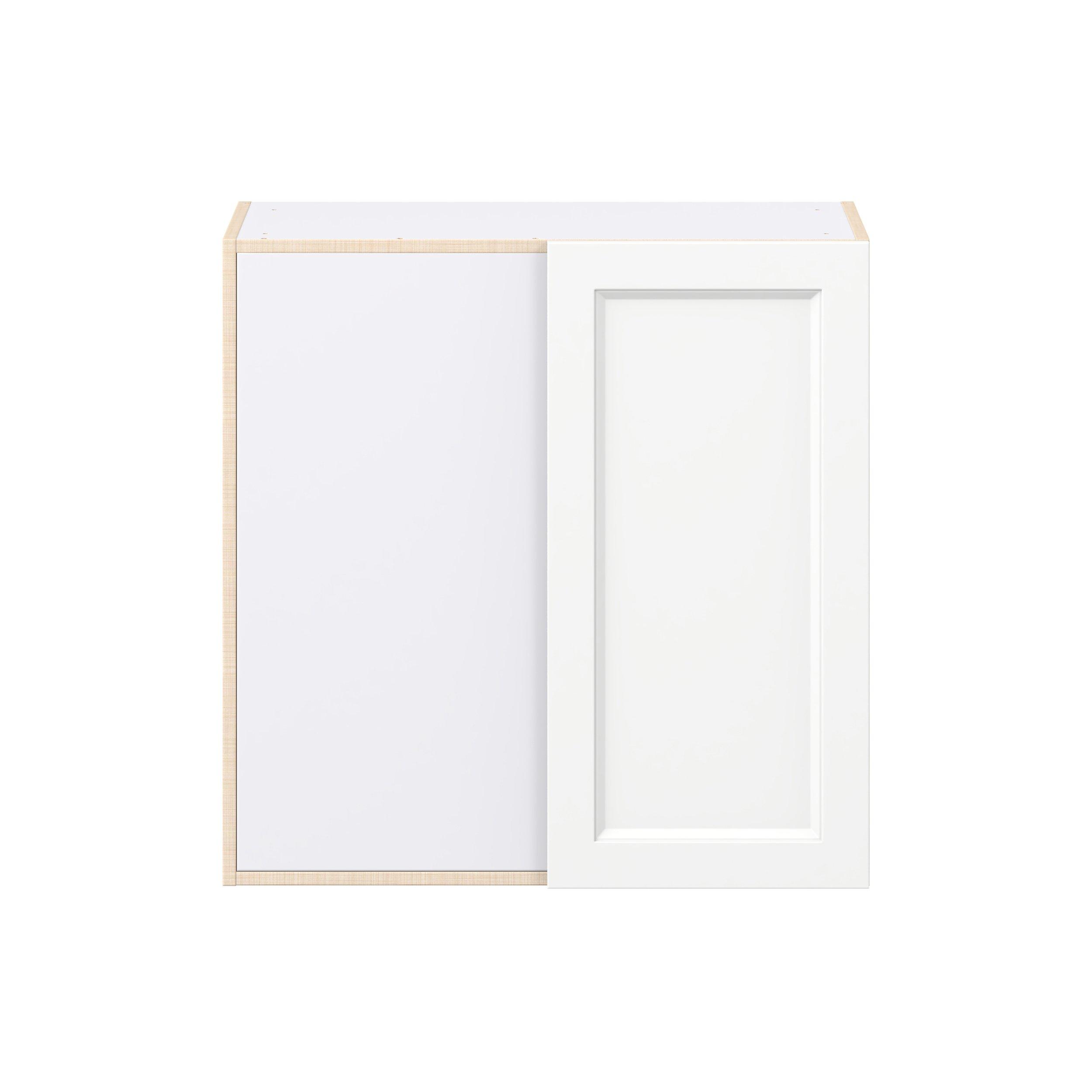 Peachtree 30 in. Painted Bright White Left Blind Corner Wall Cabinet