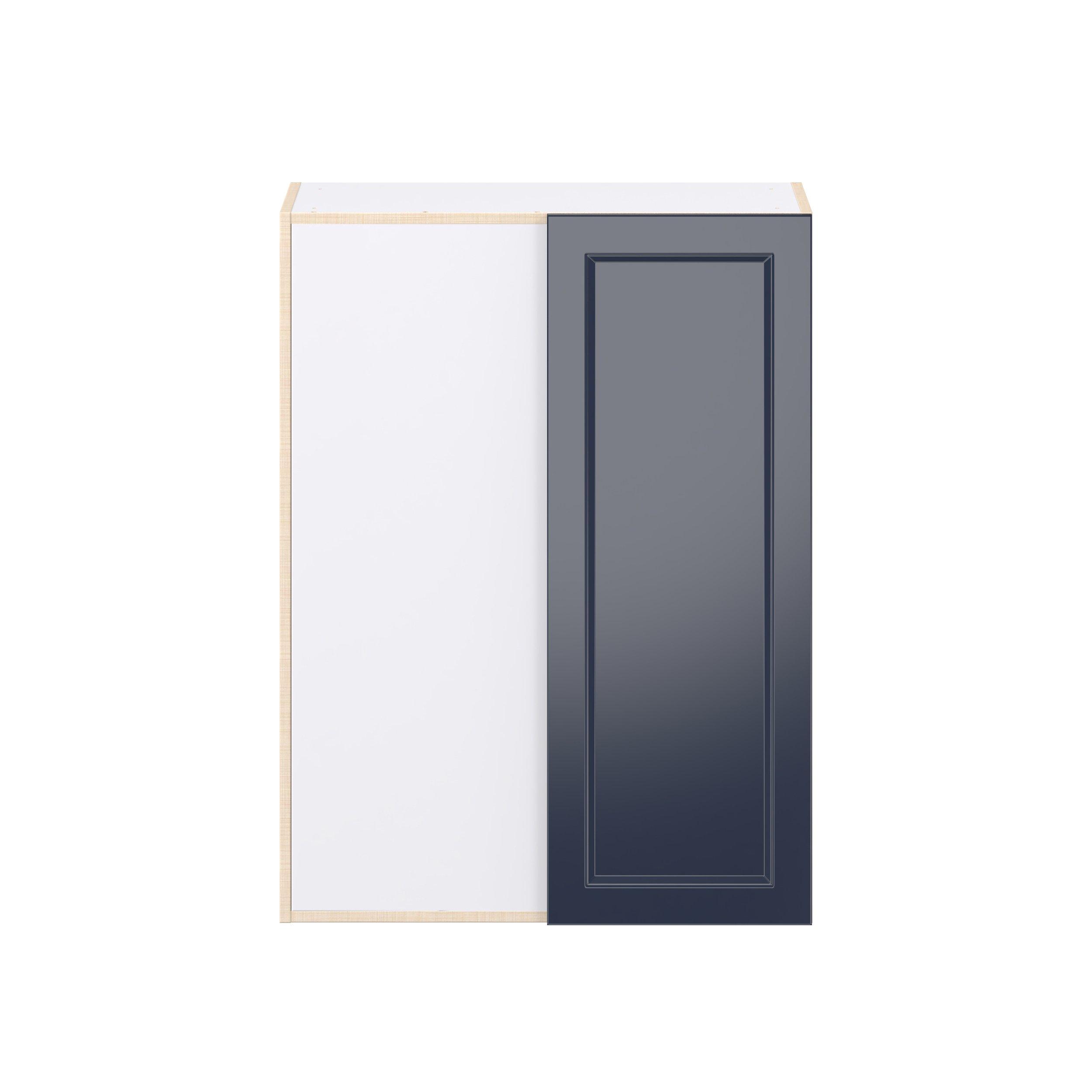 Peachtree 30 in. Painted Midnight Blue Left Blind Corner Wall Cabinet