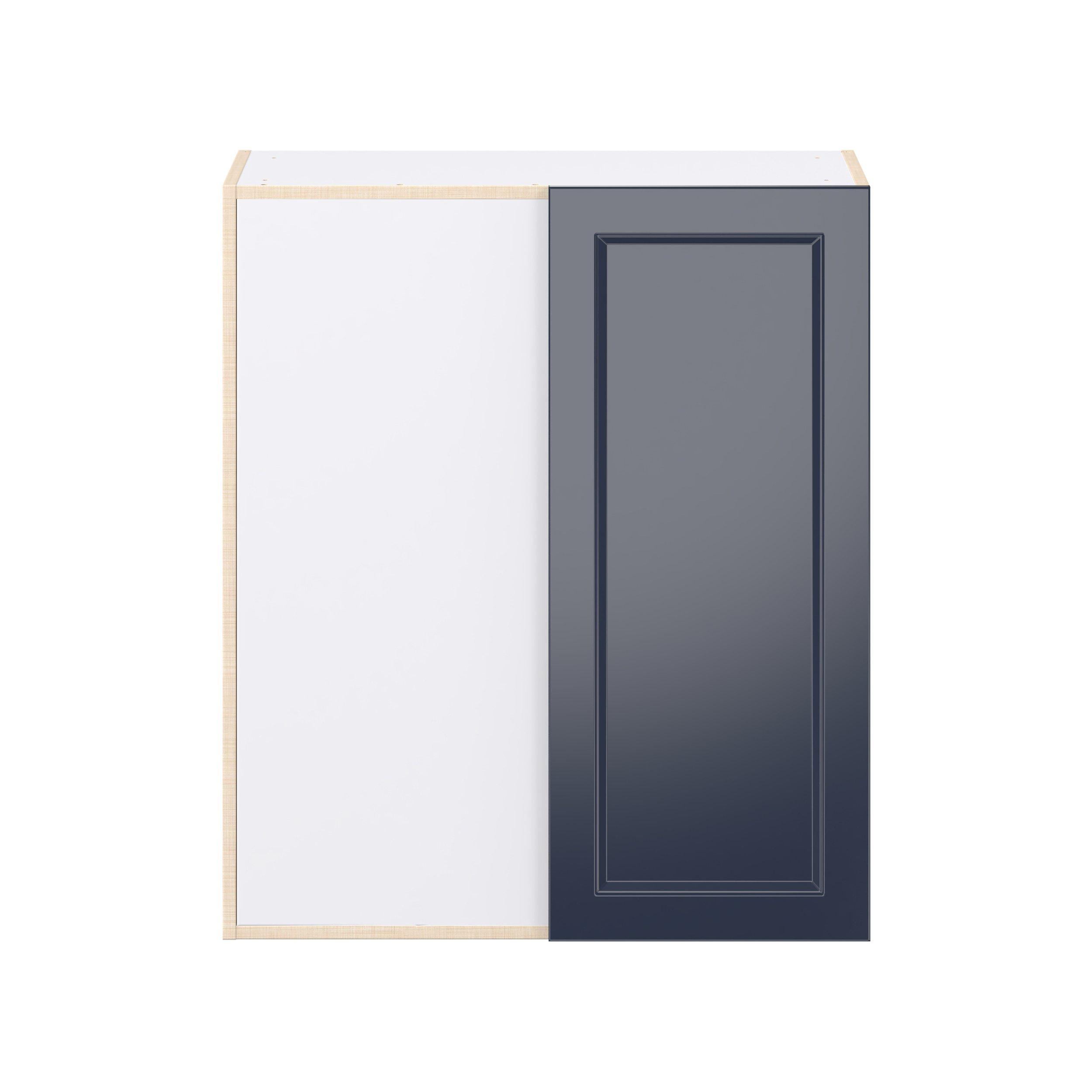 Peachtree 30 in. Painted Midnight Blue Left Blind Corner Wall Cabinet
