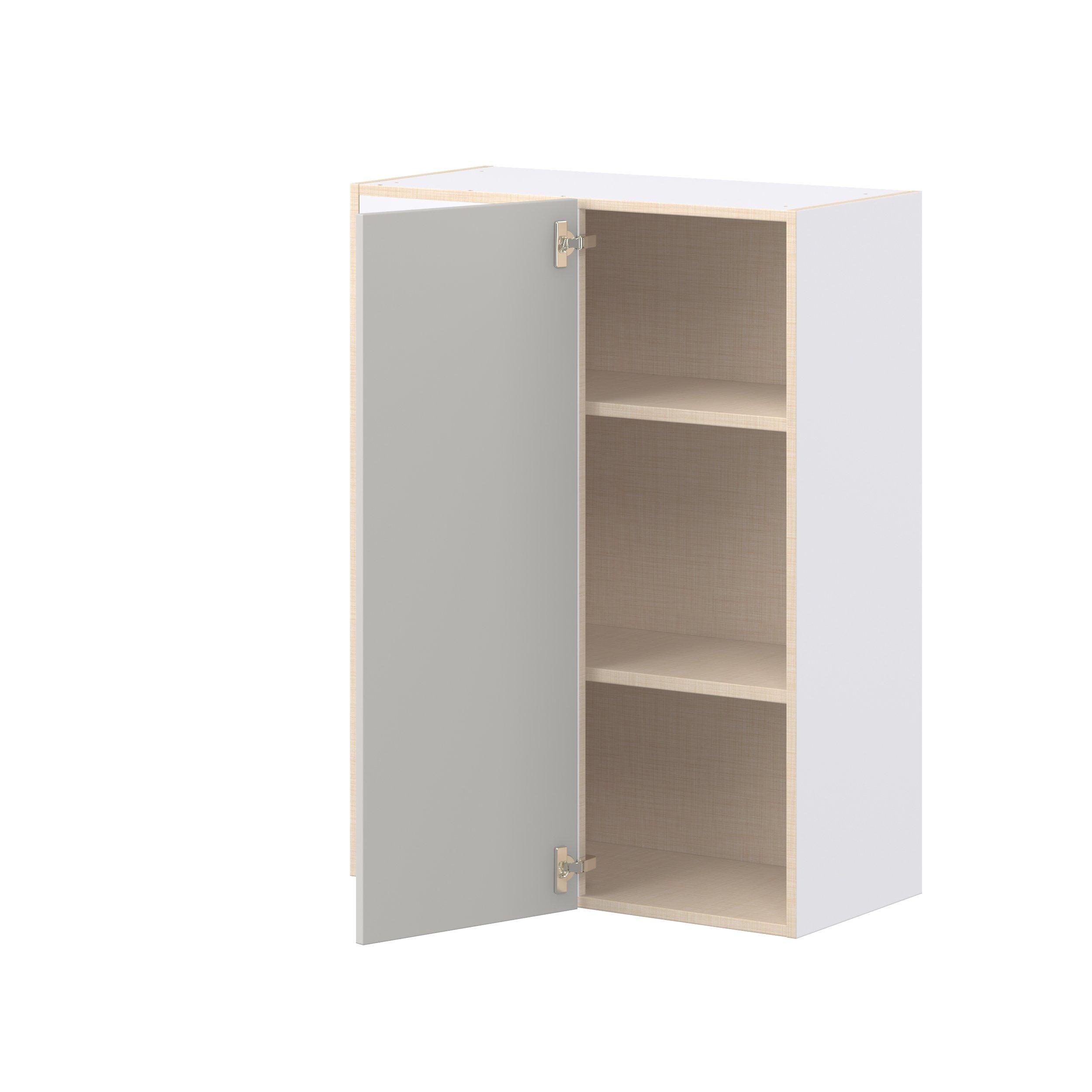 Lenox 30 in. Painted Light Gray Left Blind Corner Wall Cabinet