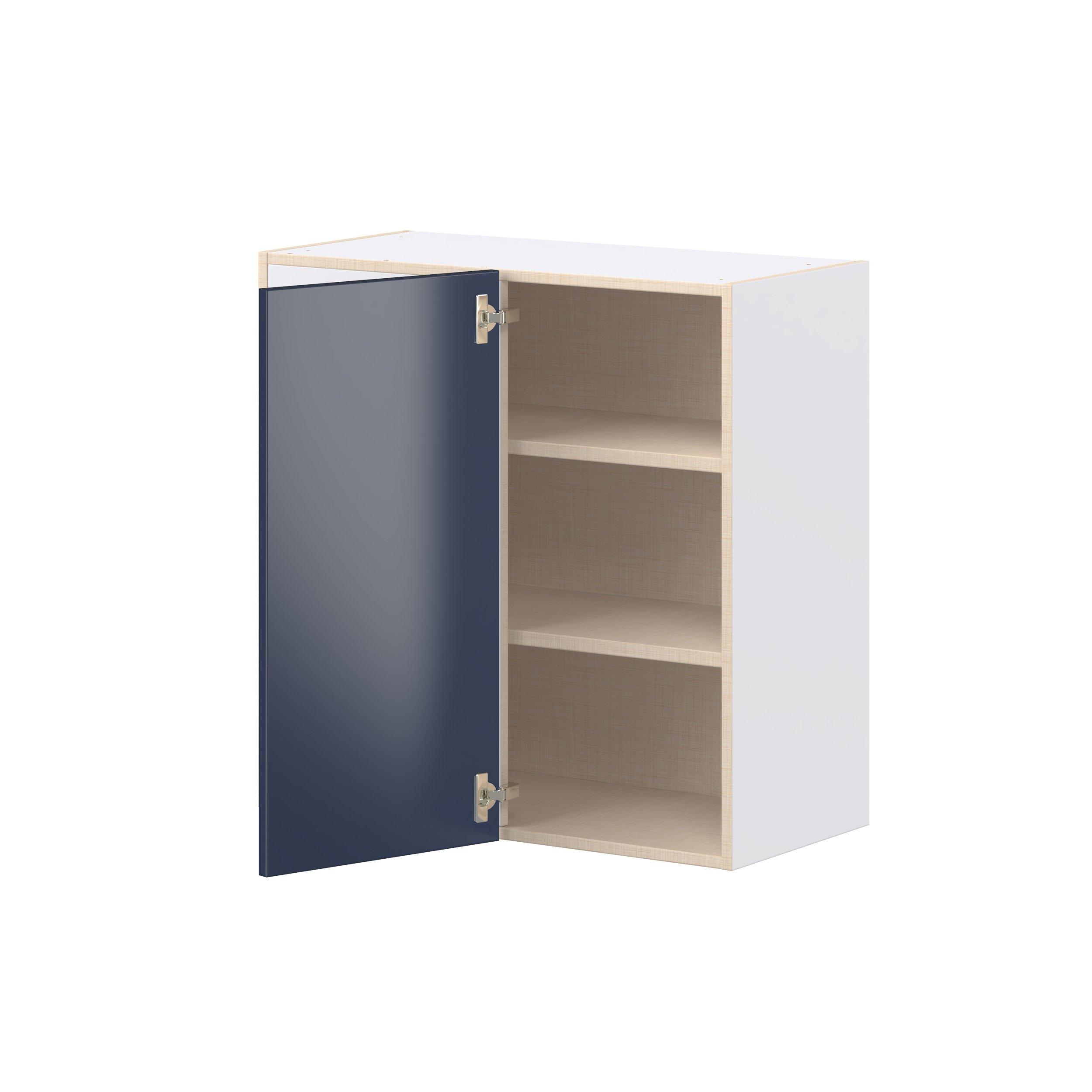 Peachtree 30 in. Painted Midnight Blue Left Blind Corner Wall Cabinet