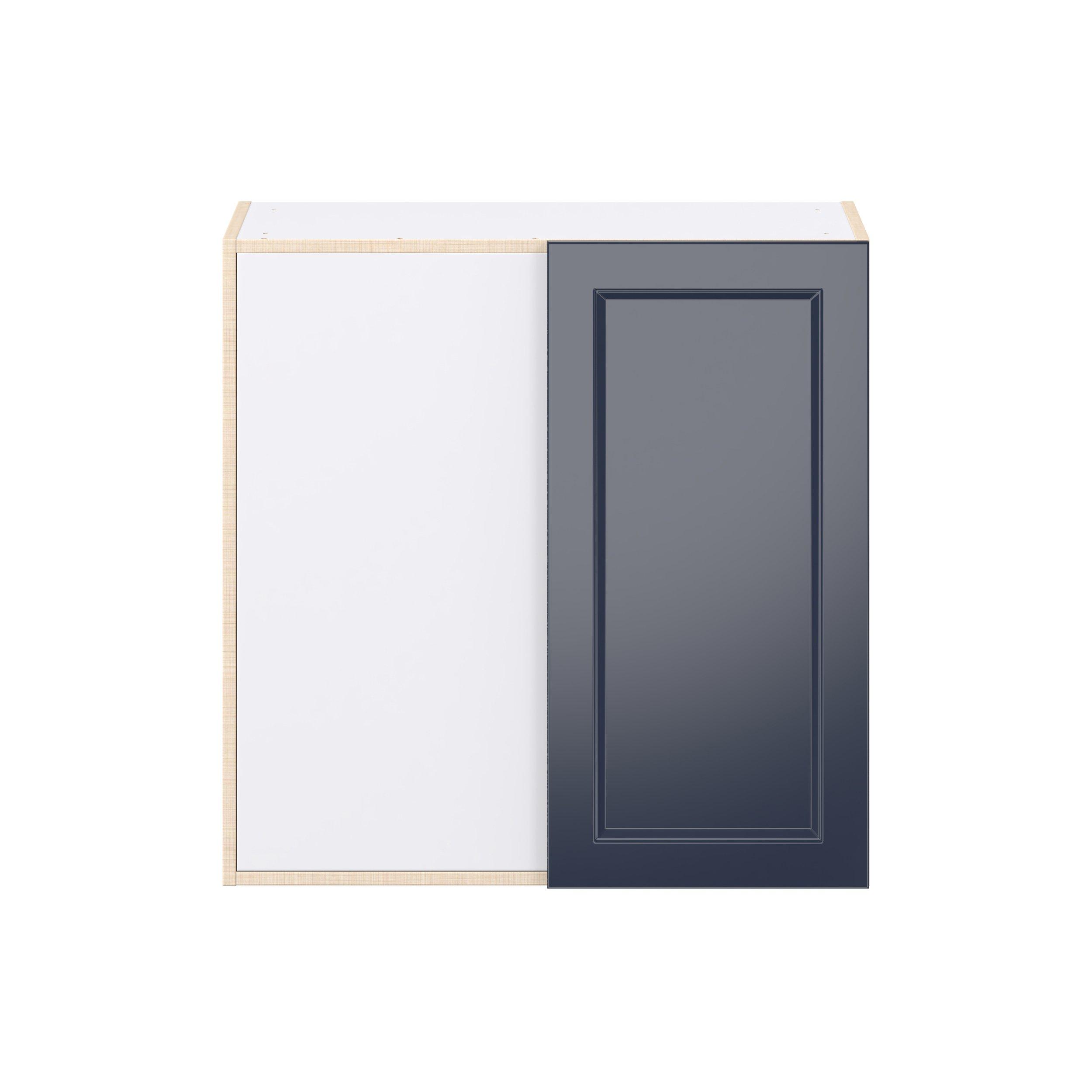 Peachtree 30 in. Painted Midnight Blue Left Blind Corner Wall Cabinet