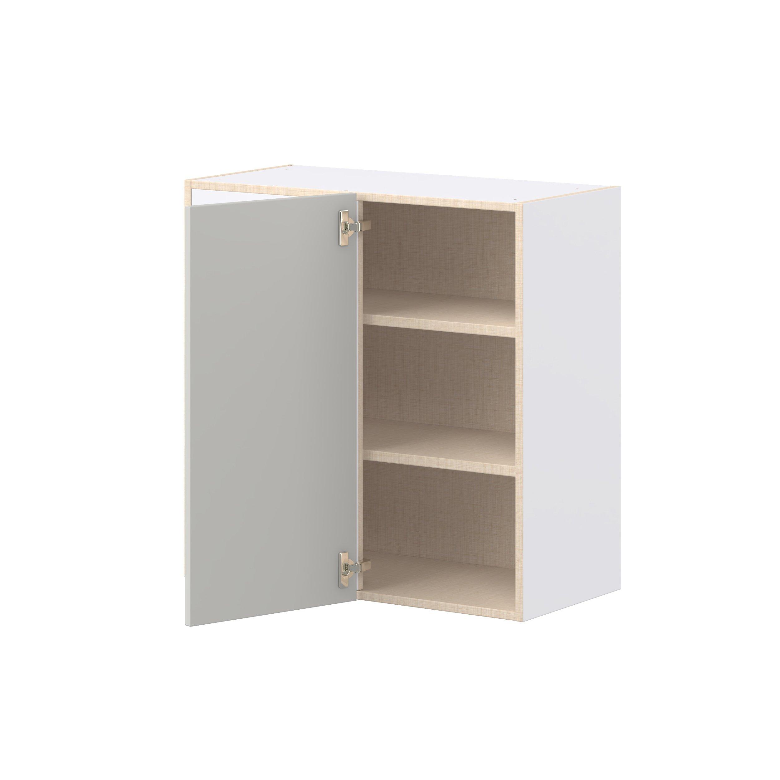 Lenox 30 in. Painted Light Gray Left Blind Corner Wall Cabinet
