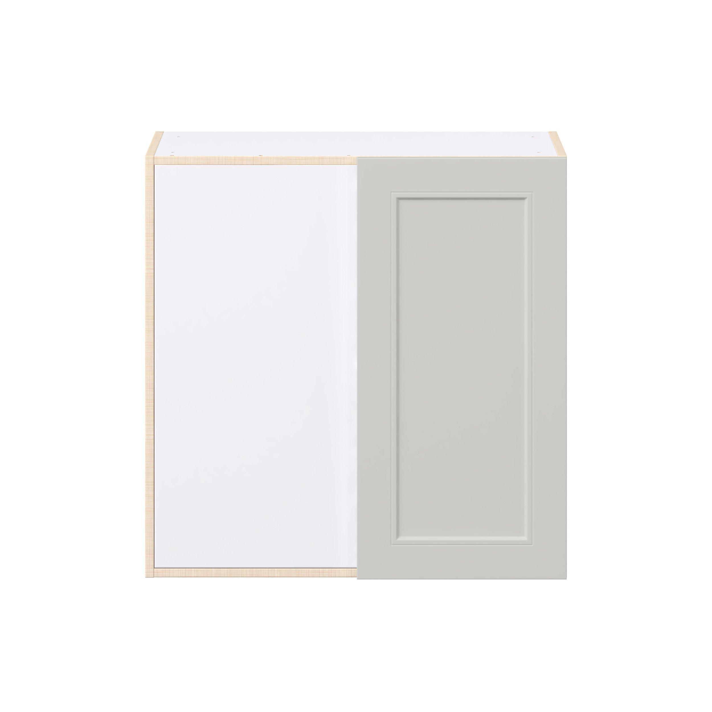 Lenox 30 in. Painted Light Gray Left Blind Corner Wall Cabinet