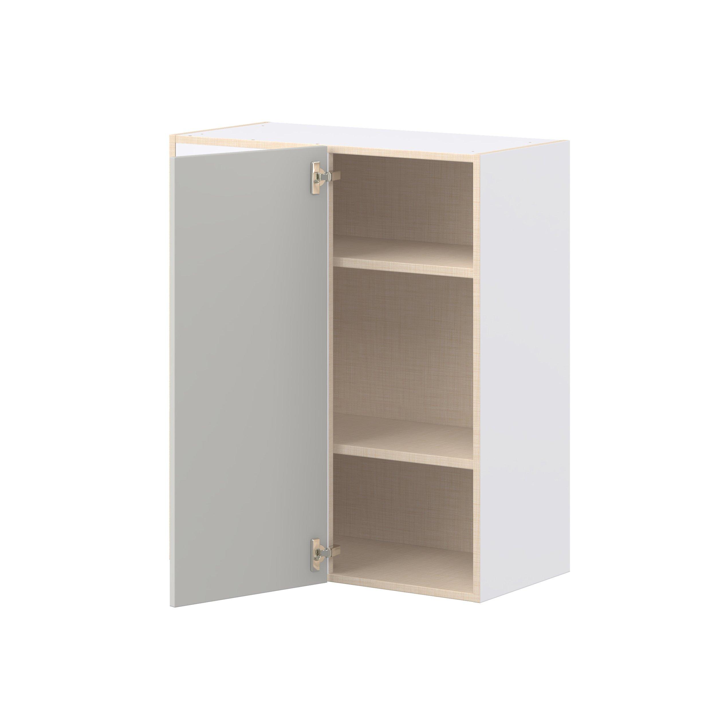 Lenox 30 in. Painted Light Gray Left Blind Corner Wall Cabinet