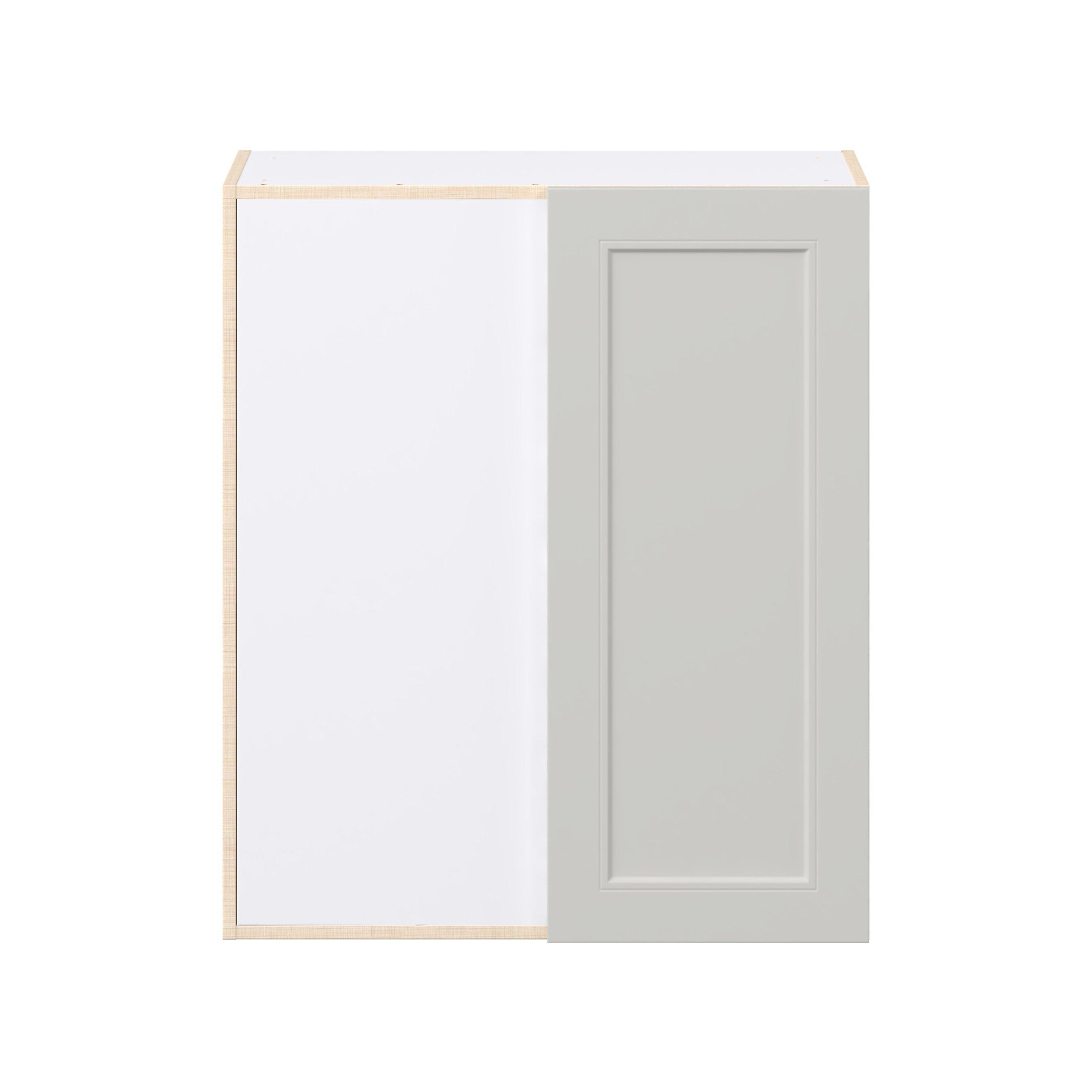 Lenox 30 in. Painted Light Gray Left Blind Corner Wall Cabinet