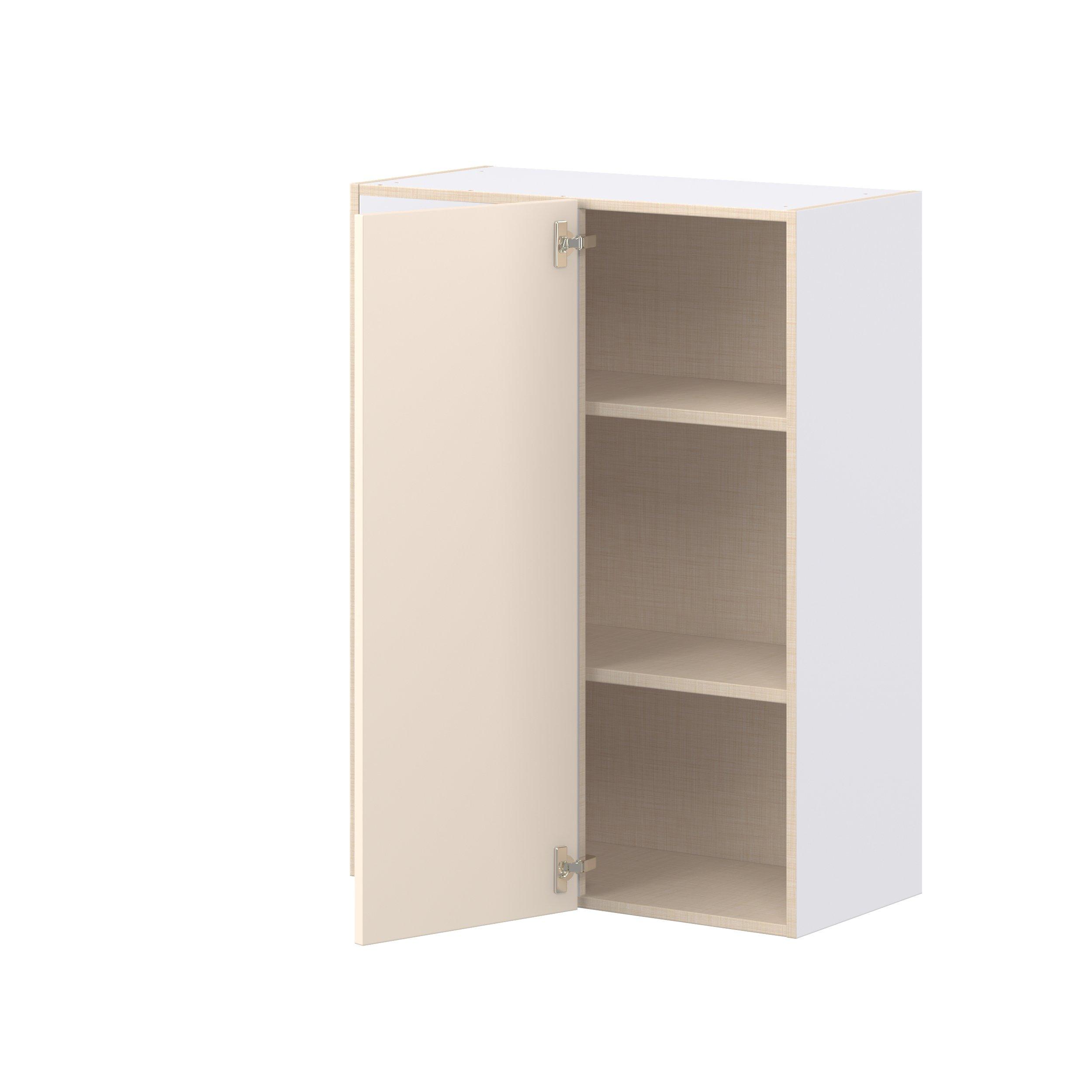 Linden 30 in. Painted Washed Linen Left Blind Corner Wall Cabinet