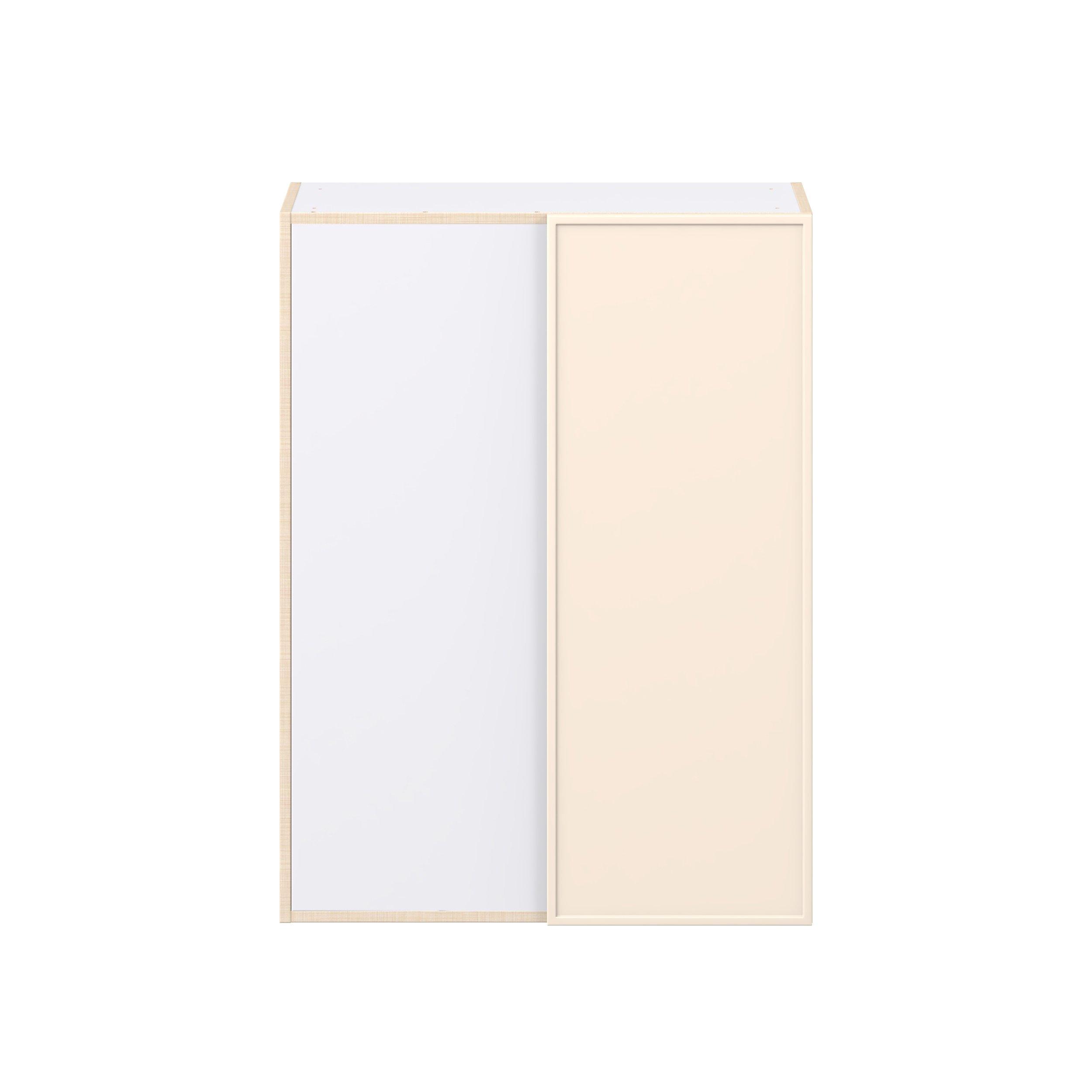 Linden 30 in. Painted Washed Linen Left Blind Corner Wall Cabinet