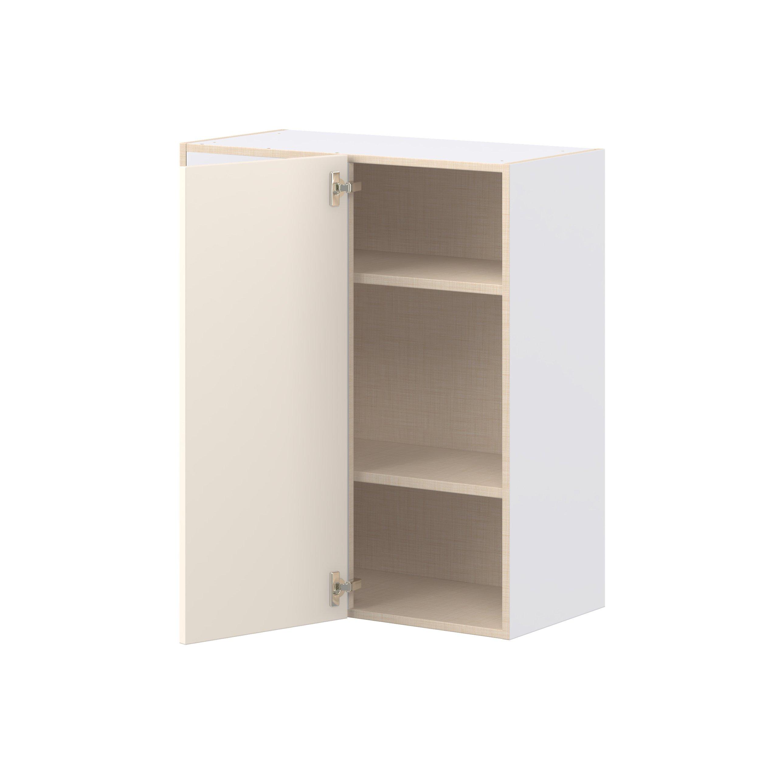 Linden 30 in. Painted Washed Linen Left Blind Corner Wall Cabinet