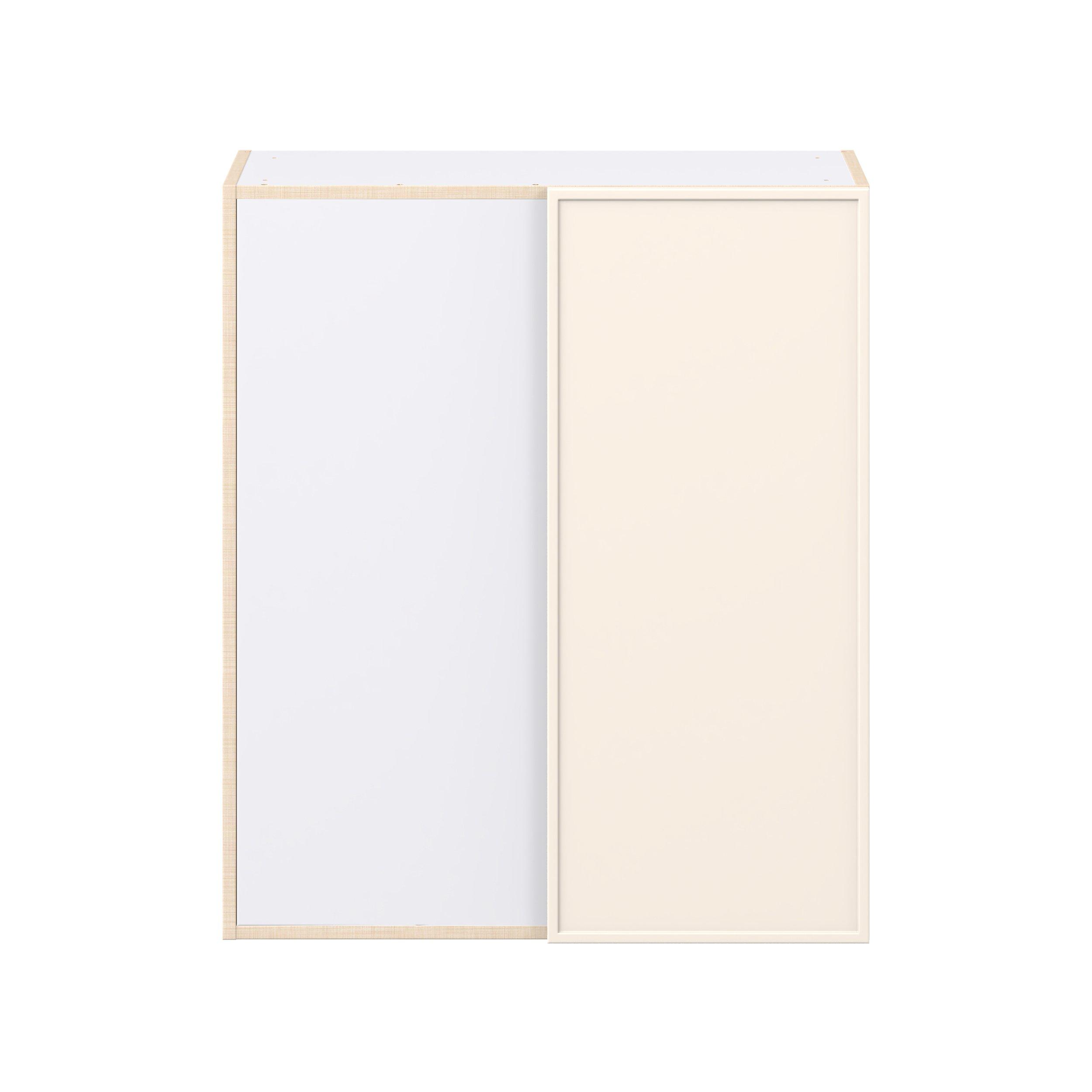 Linden 30 in. Painted Washed Linen Left Blind Corner Wall Cabinet