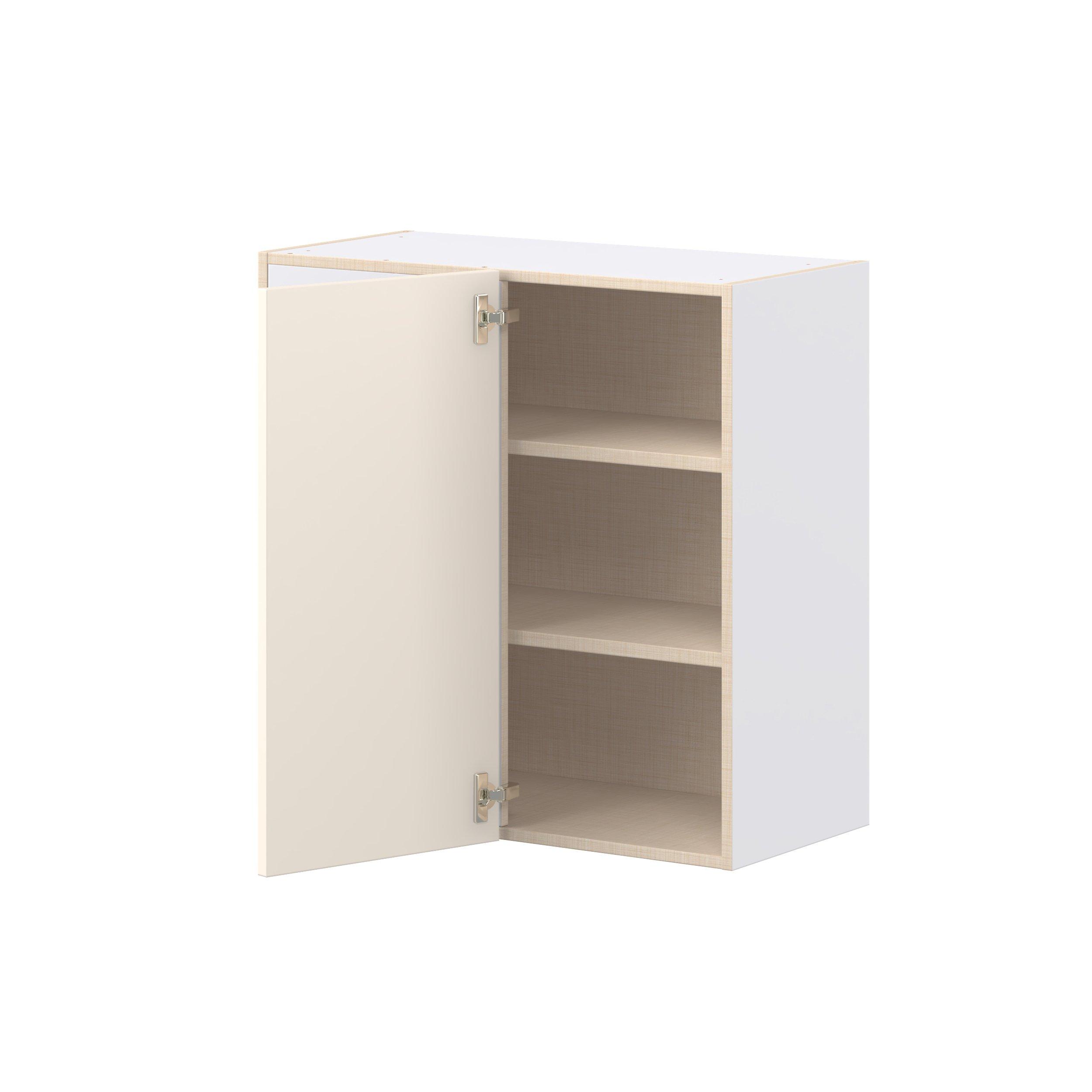 Linden 30 in. Painted Washed Linen Left Blind Corner Wall Cabinet