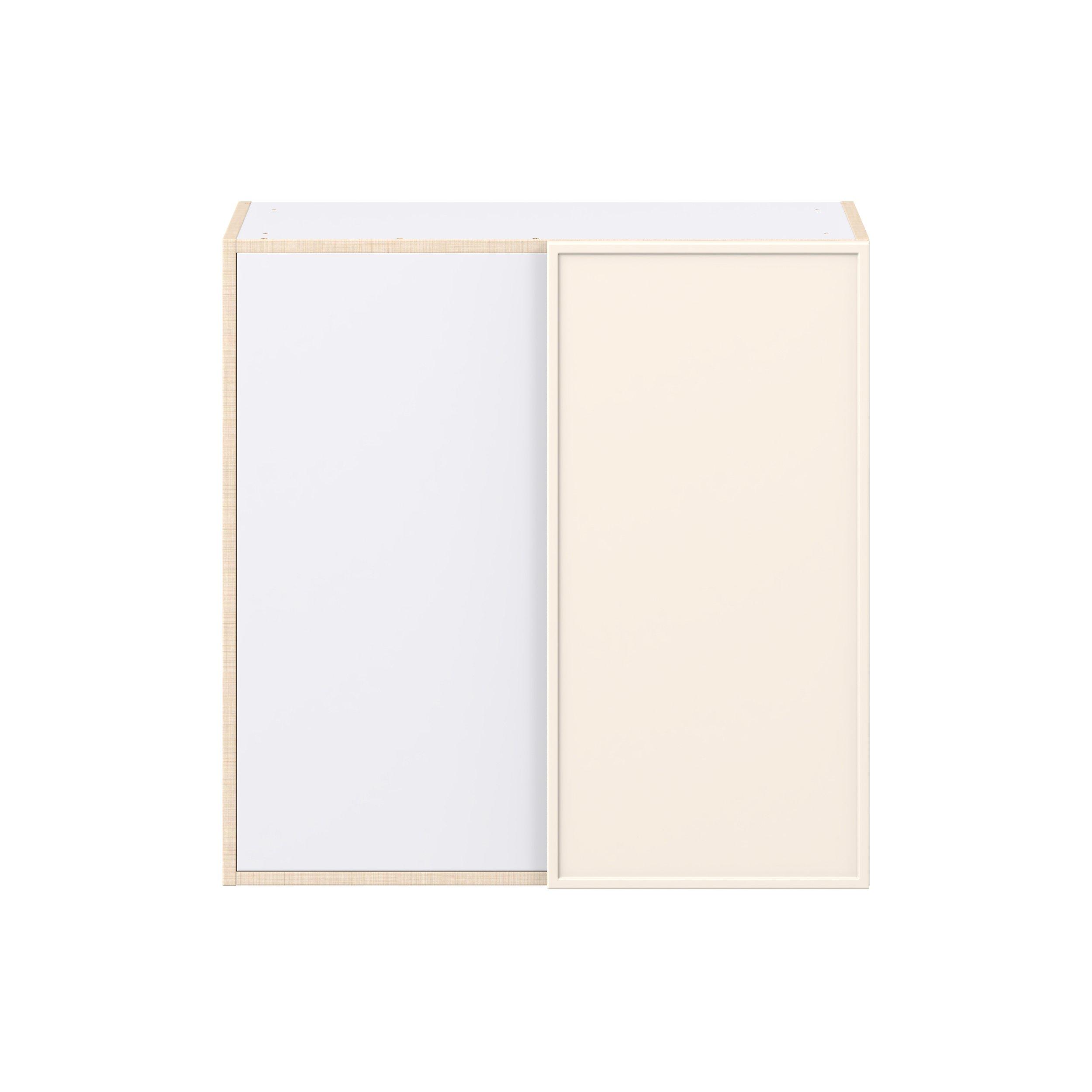 Linden 30 in. Painted Washed Linen Left Blind Corner Wall Cabinet