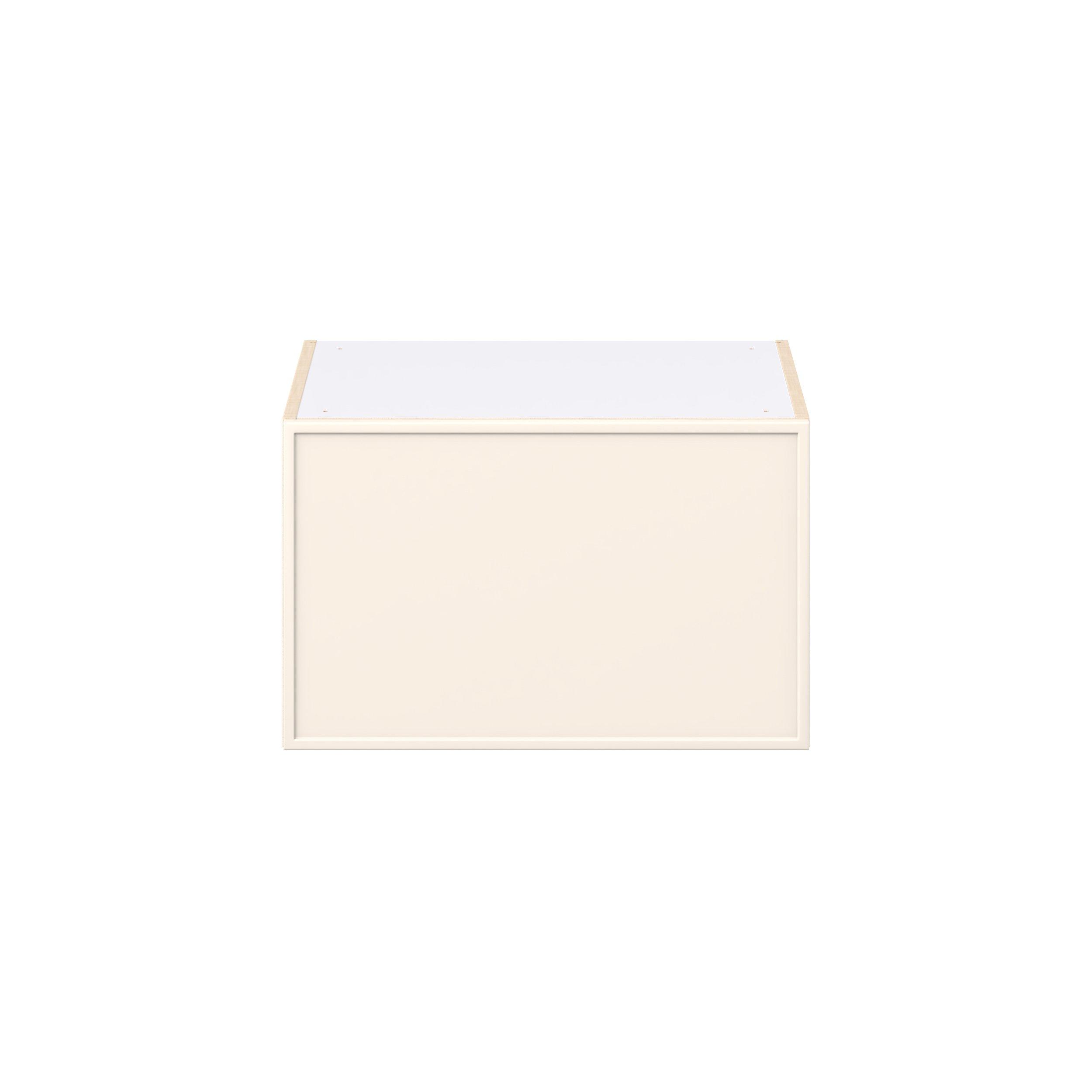 Linden 24 in. Painted Washed Linen Lift Up Wall Cabinet