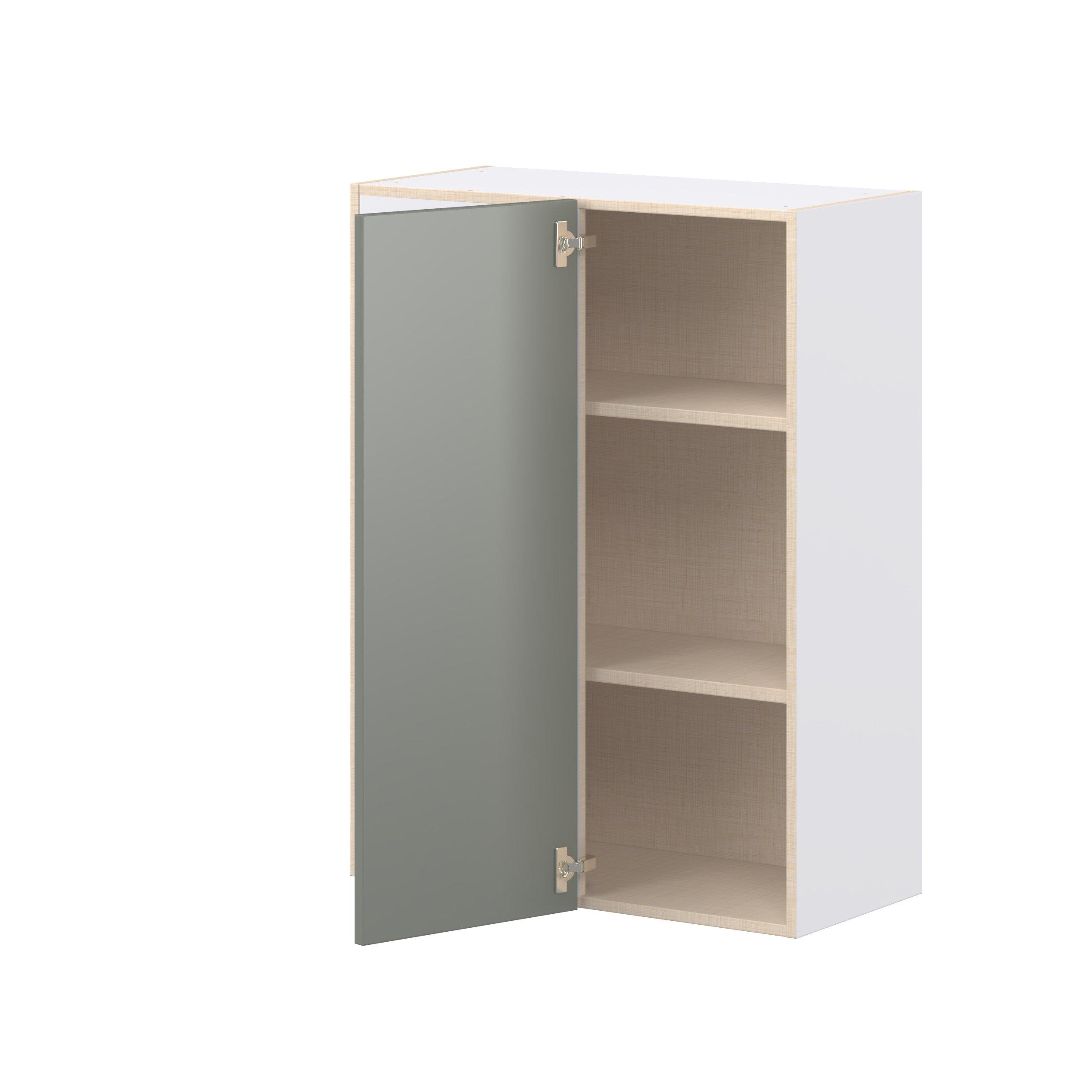 Linden 30 in. Painted Moss Green Left Blind Corner Wall Cabinet