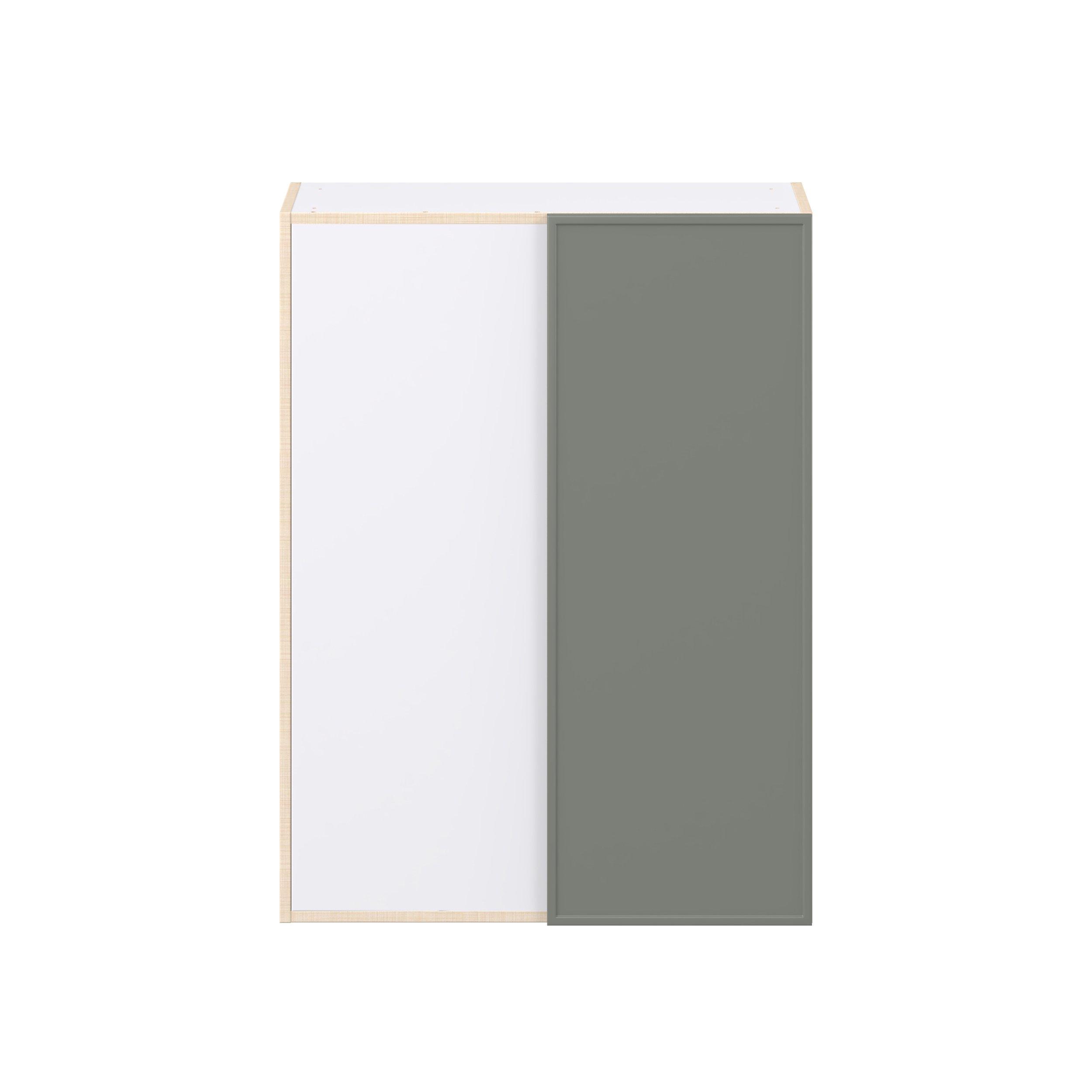 Linden 30 in. Painted Moss Green Left Blind Corner Wall Cabinet