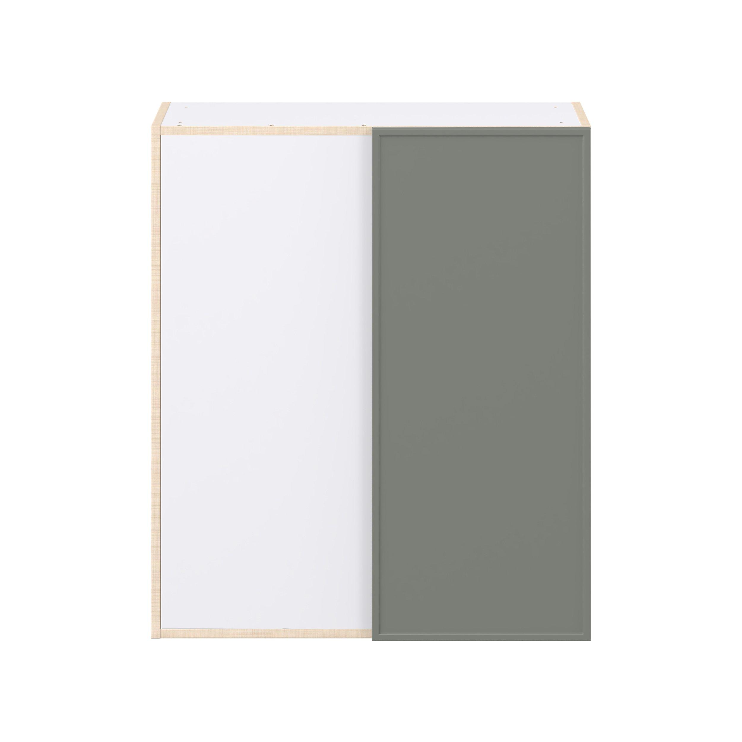 Linden 30 in. Painted Moss Green Left Blind Corner Wall Cabinet