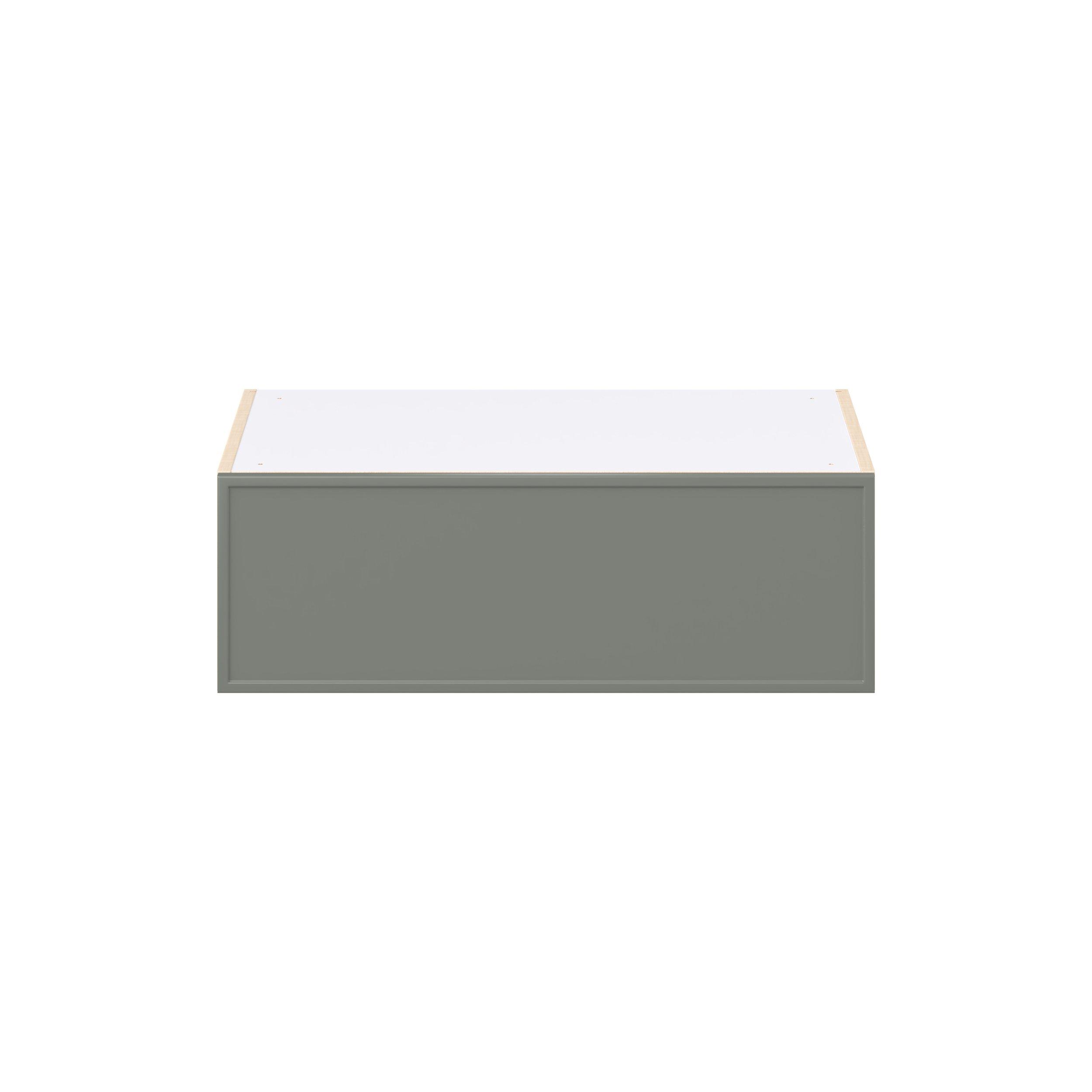 Linden 30 in. Painted Moss Green Lift Up Wall Cabinet
