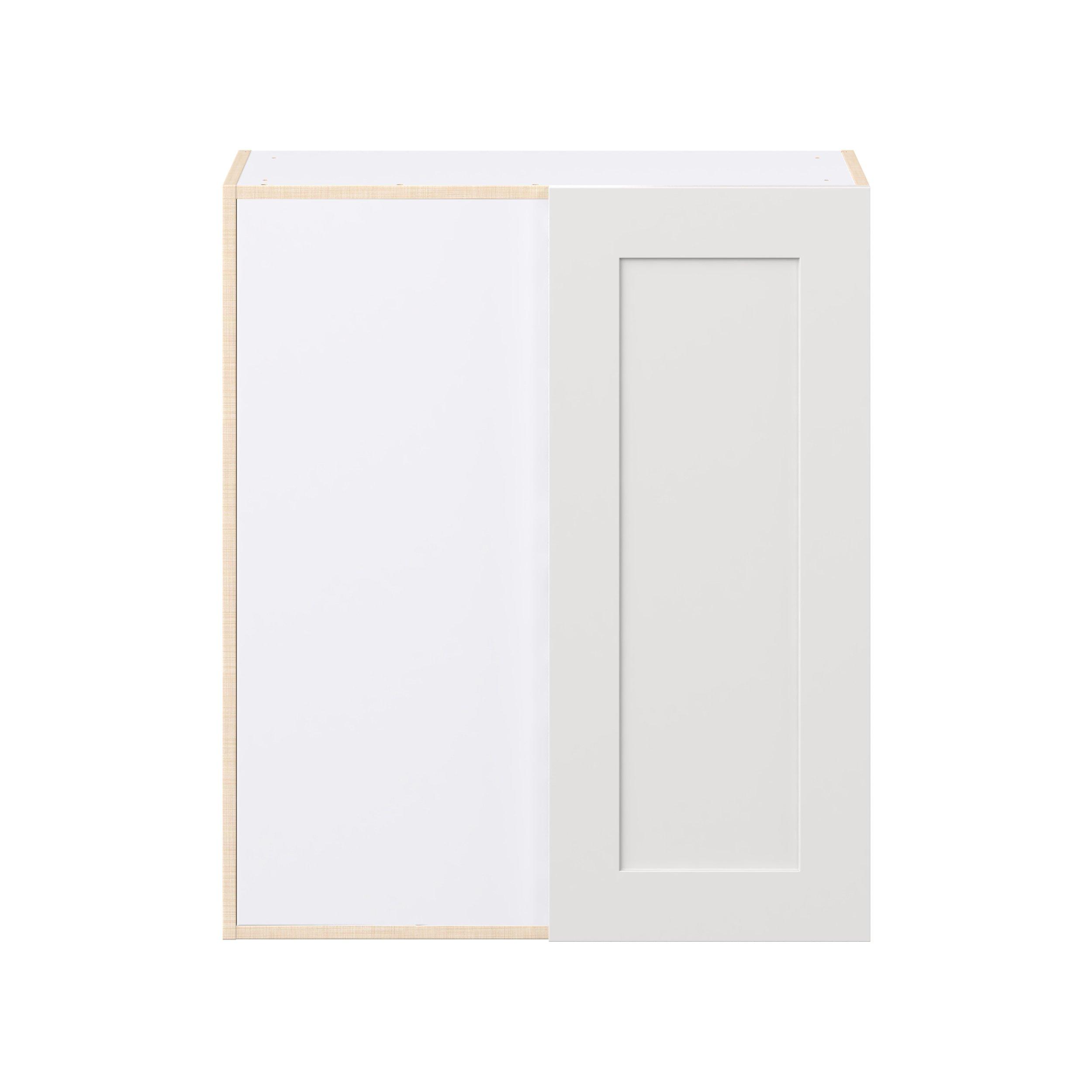 Candler 30 in. Painted Warm White Left Blind Corner Wall Cabinet