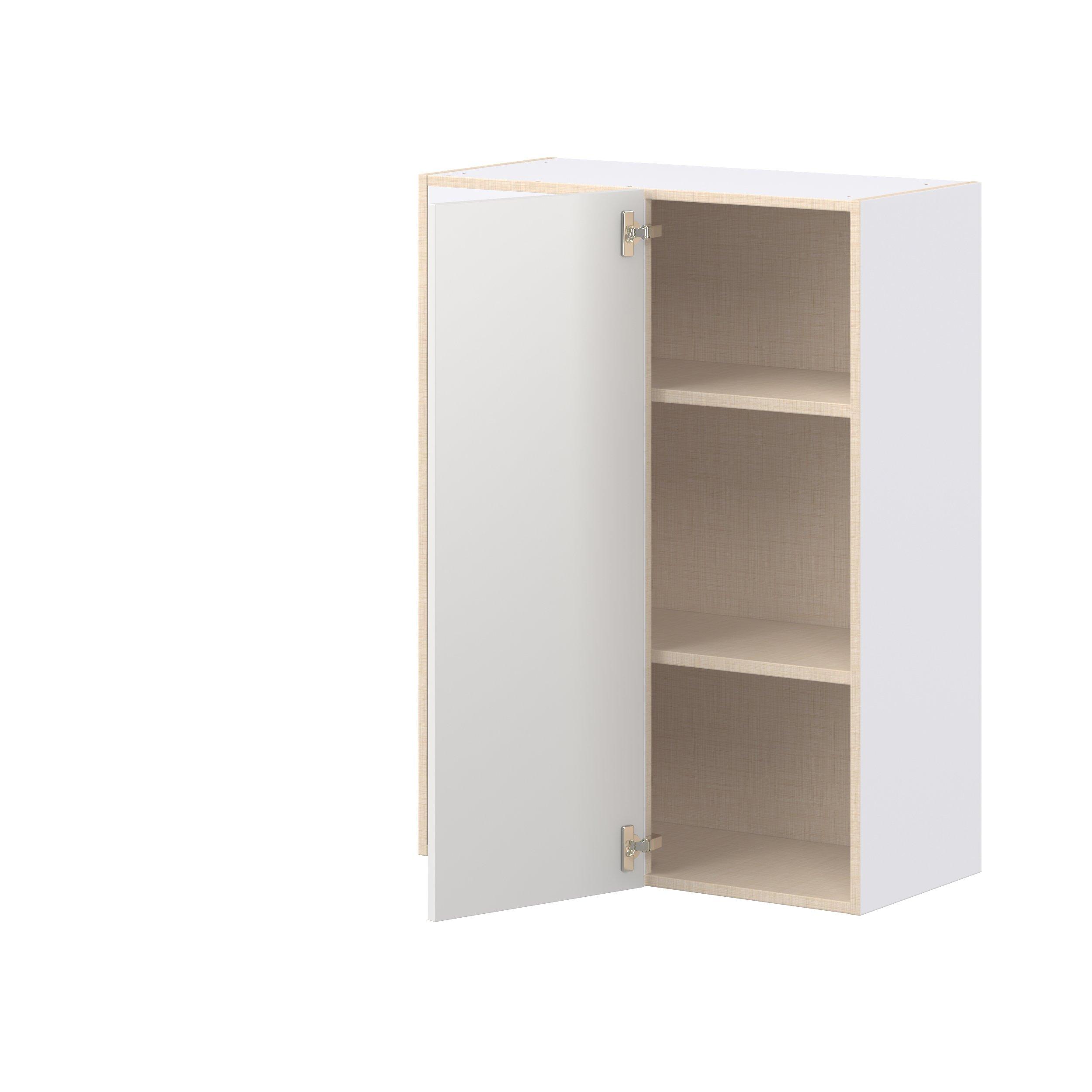 Candler 30 in. Painted Warm White Left Blind Corner Wall Cabinet