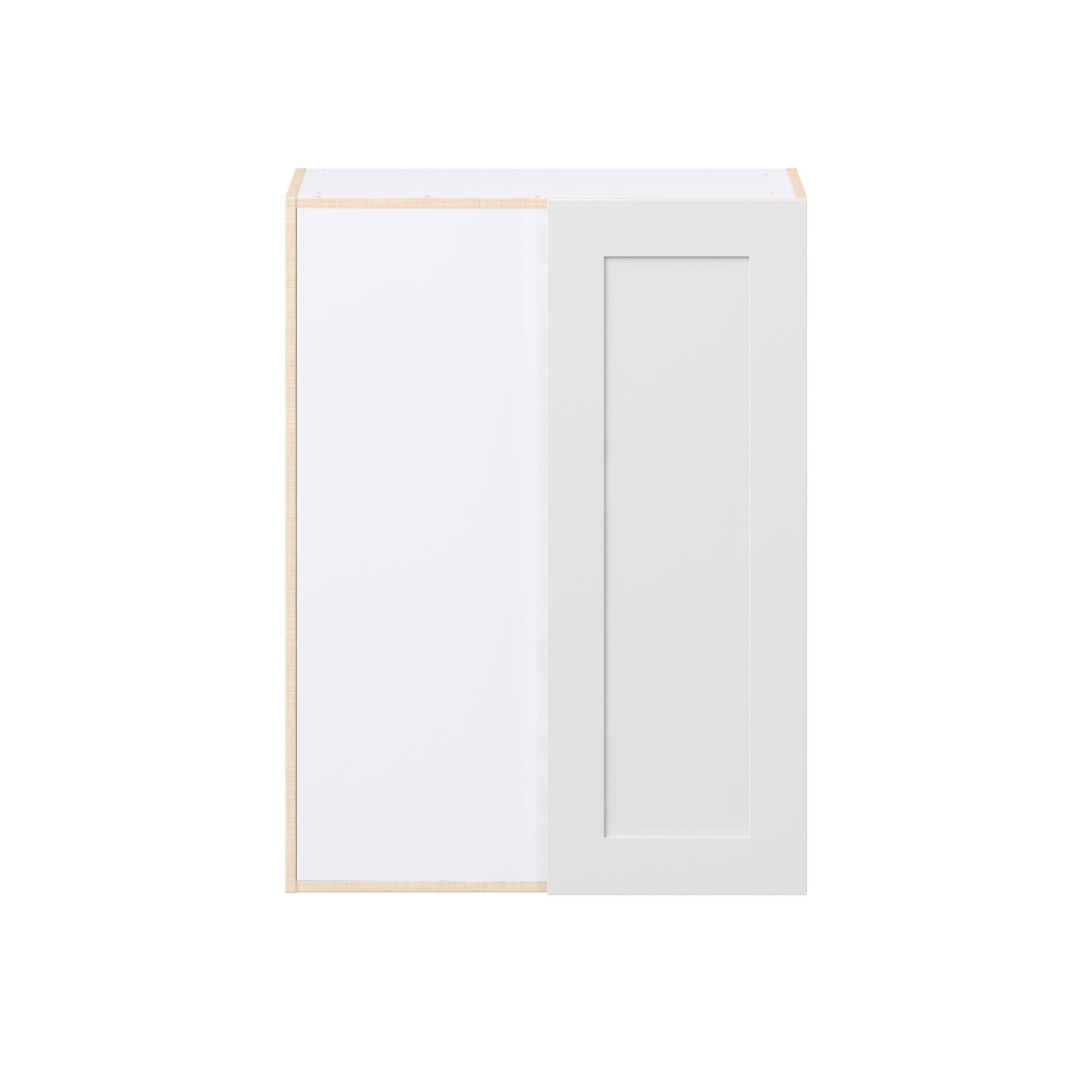 Candler 30 in. Painted Warm White Left Blind Corner Wall Cabinet
