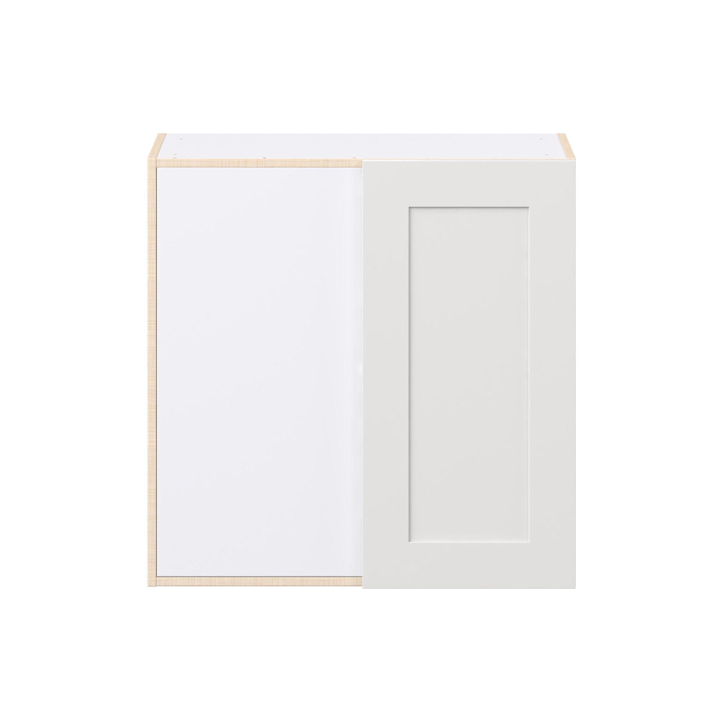 Candler 30 in. Painted Warm White Left Blind Corner Wall Cabinet