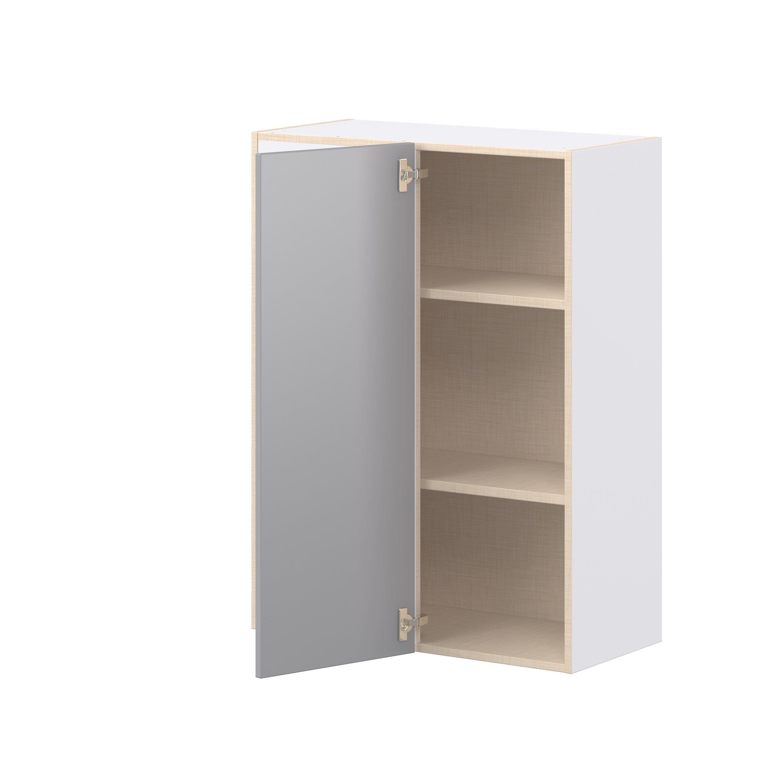 Candler 30 in. Painted Slate Gray Left Blind Corner Wall Cabinet