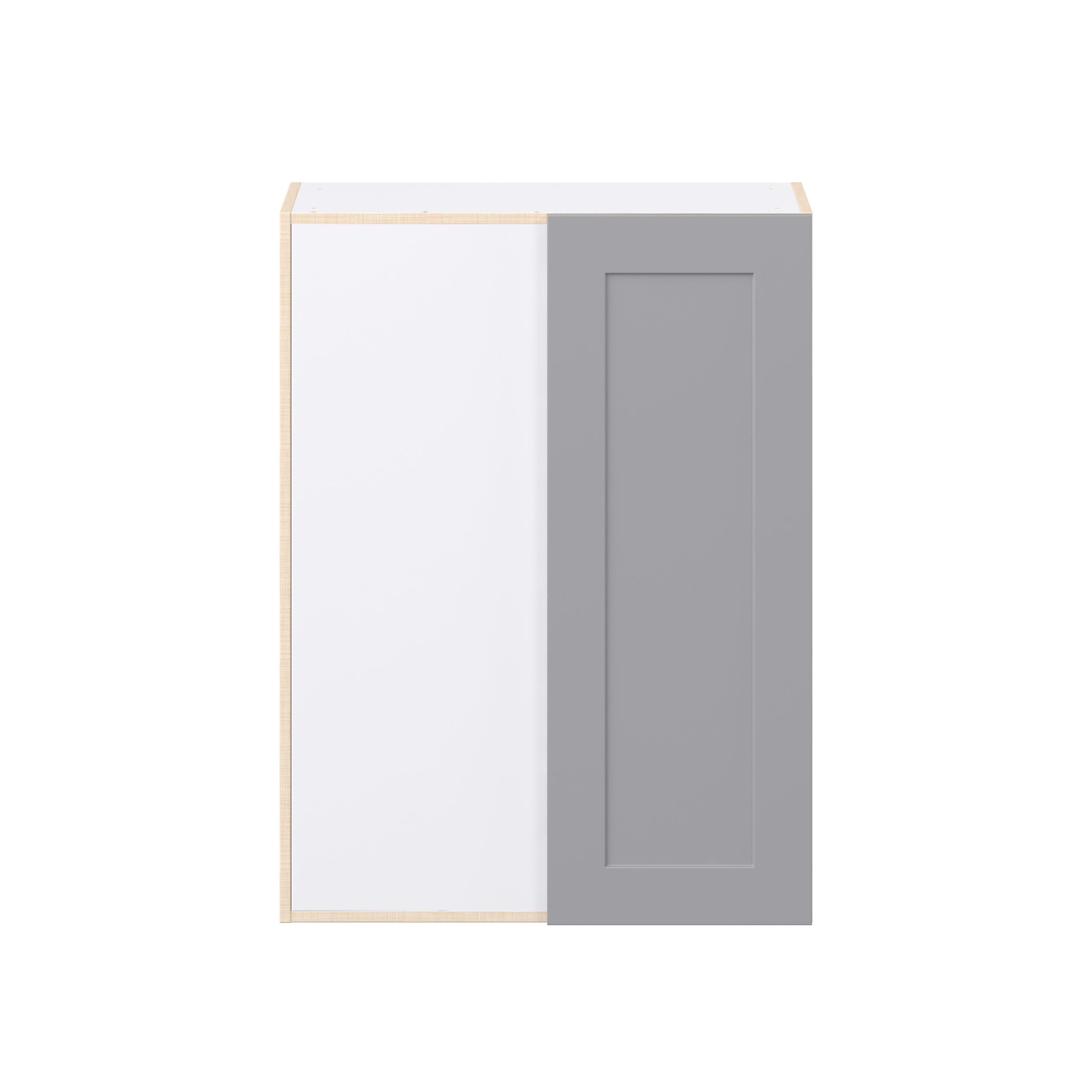 Candler 30 in. Painted Slate Gray Left Blind Corner Wall Cabinet