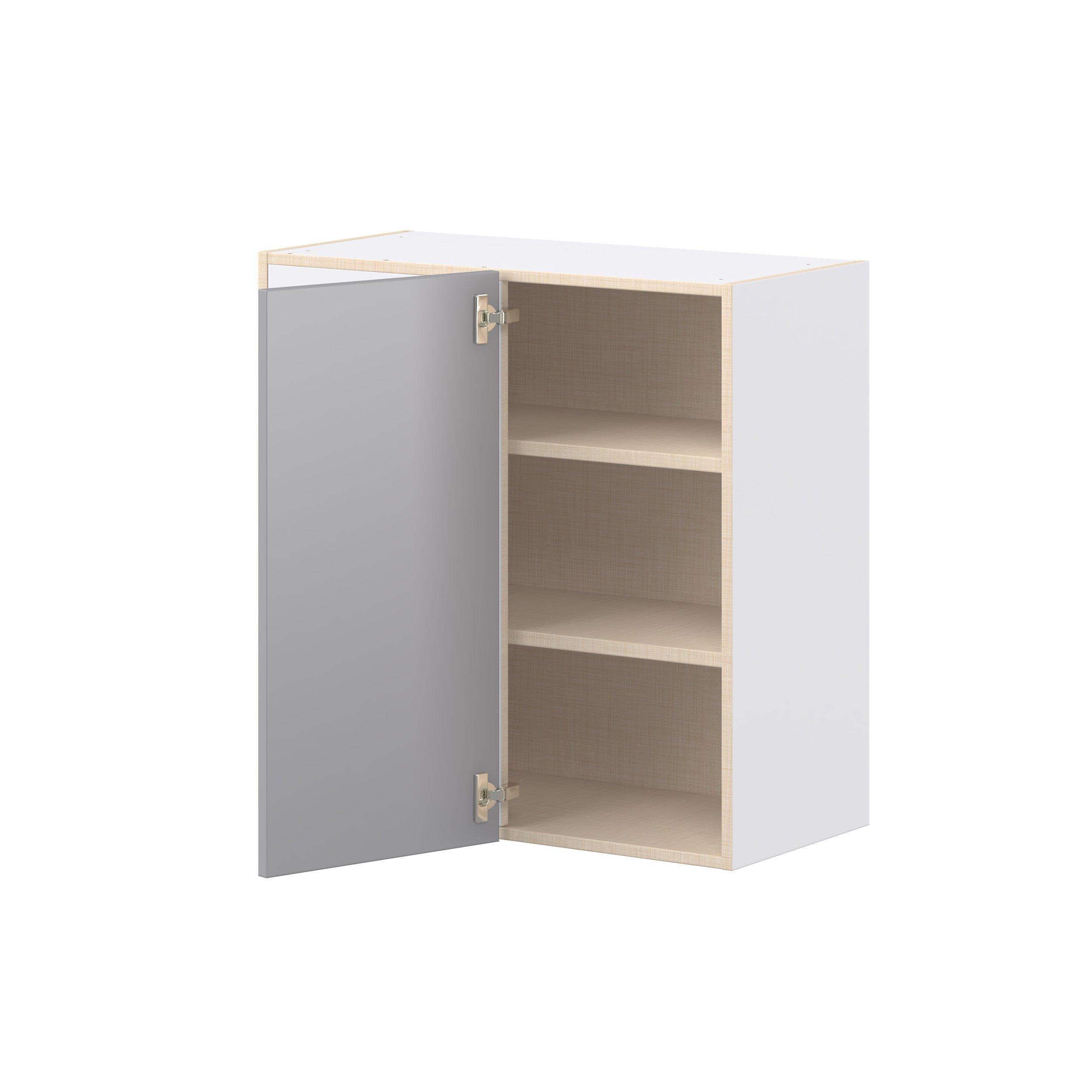 Candler 30 in. Painted Slate Gray Left Blind Corner Wall Cabinet